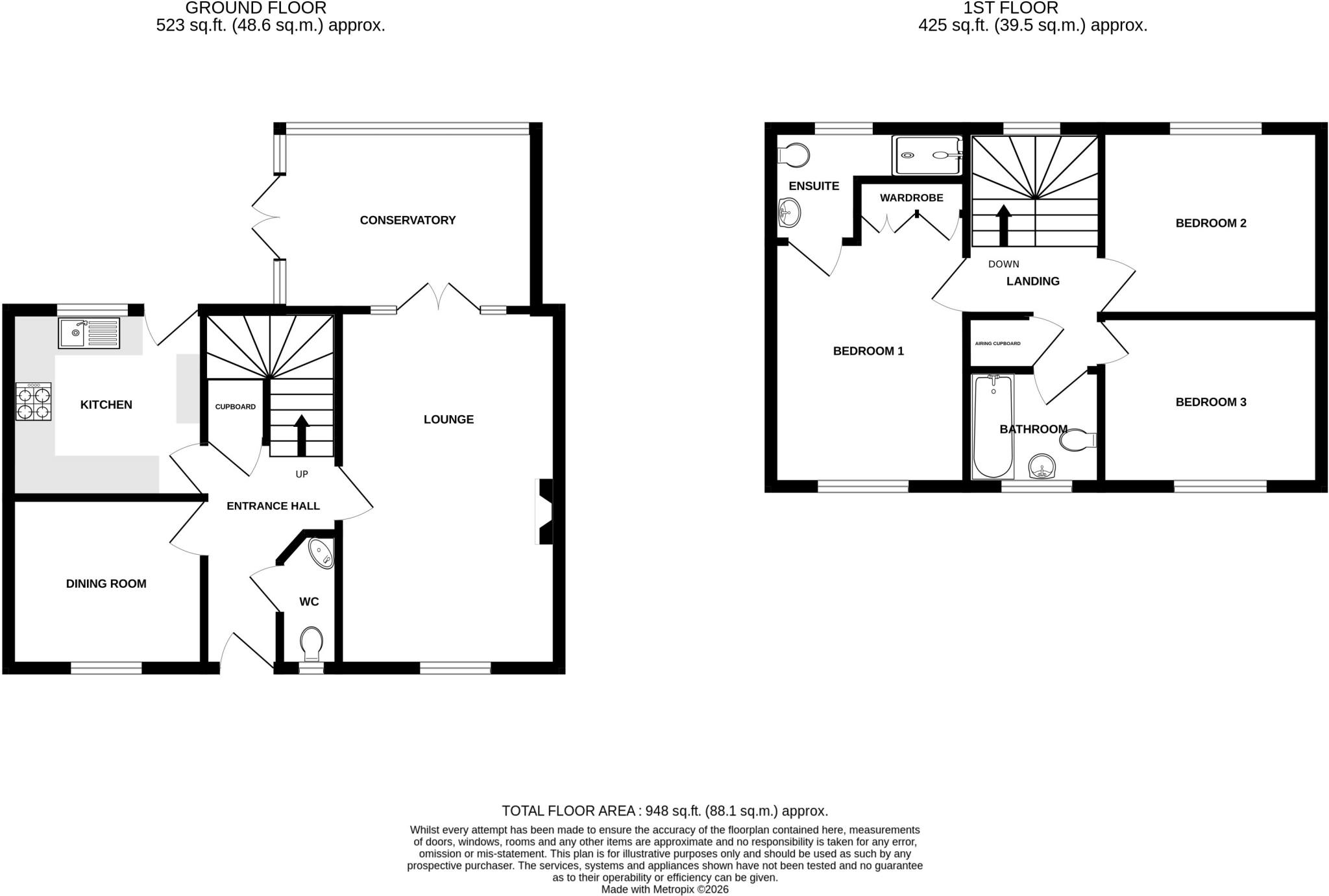 Wilkin Drive, Tiptree floorplan