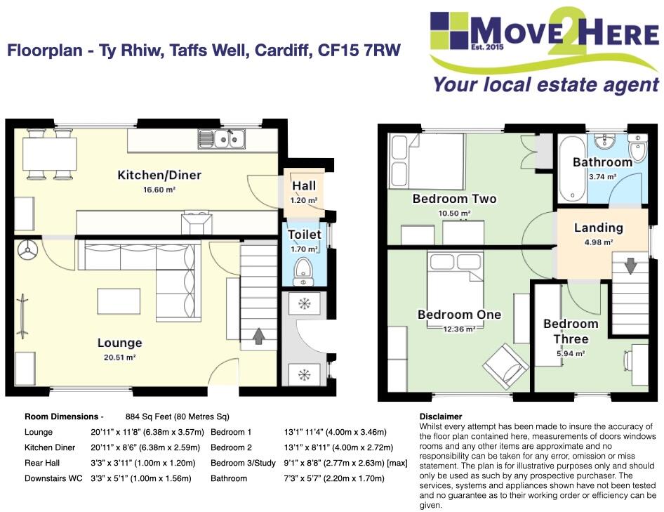 Ty Rhiw, Taffs Well, Cardiff floorplan