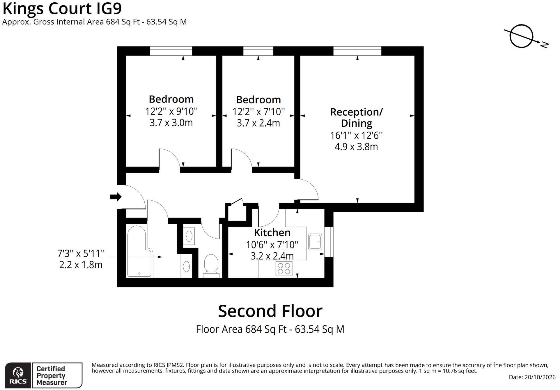 Kings Avenue, Buckhurst Hill, IG9 floorplan