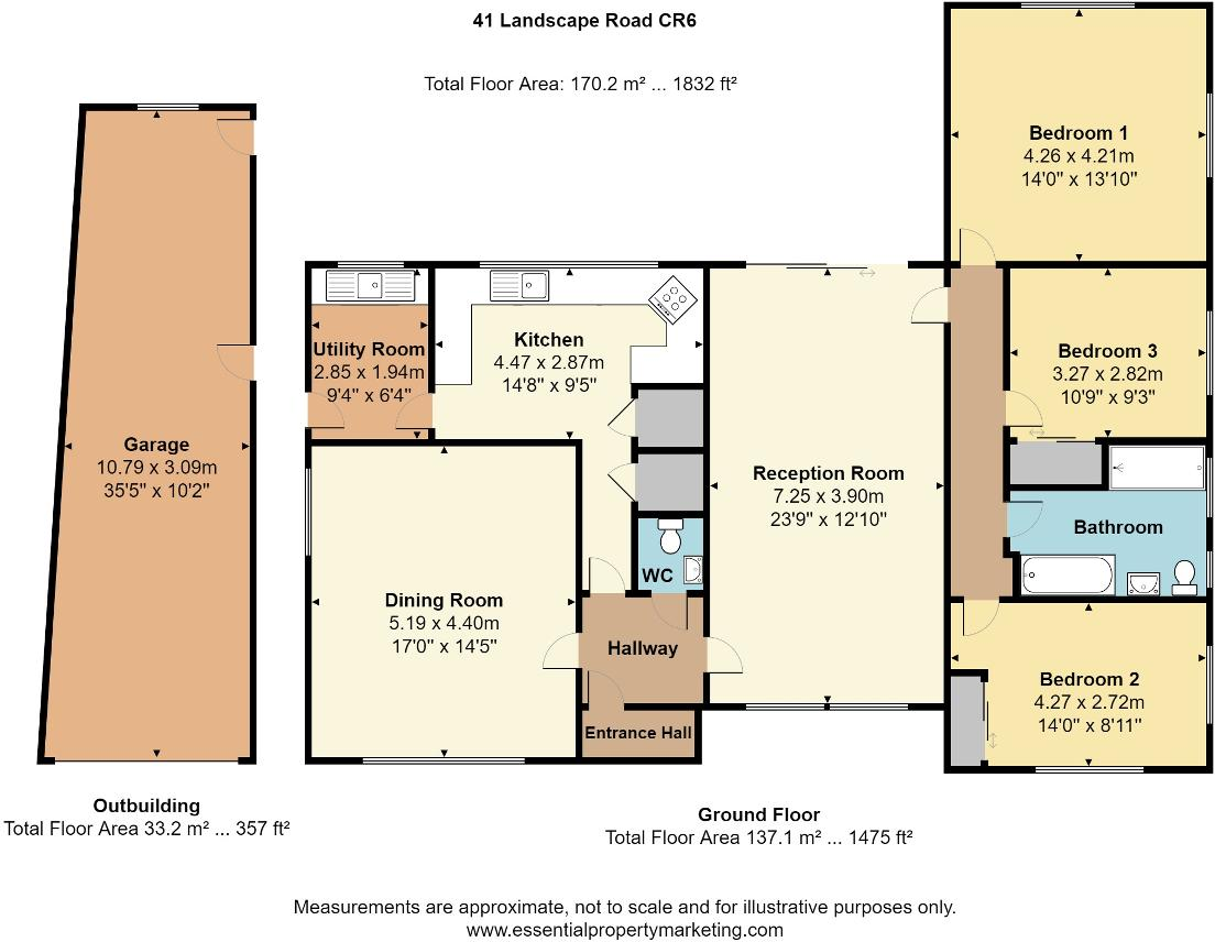 Landscape Road, Warlingham, Surrey, CR6 9JB floorplan
