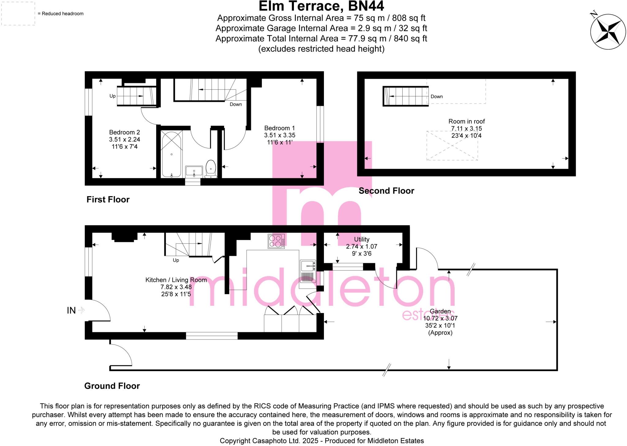 Elm Terrace, Steyning, West Sussex, BN44 floorplan