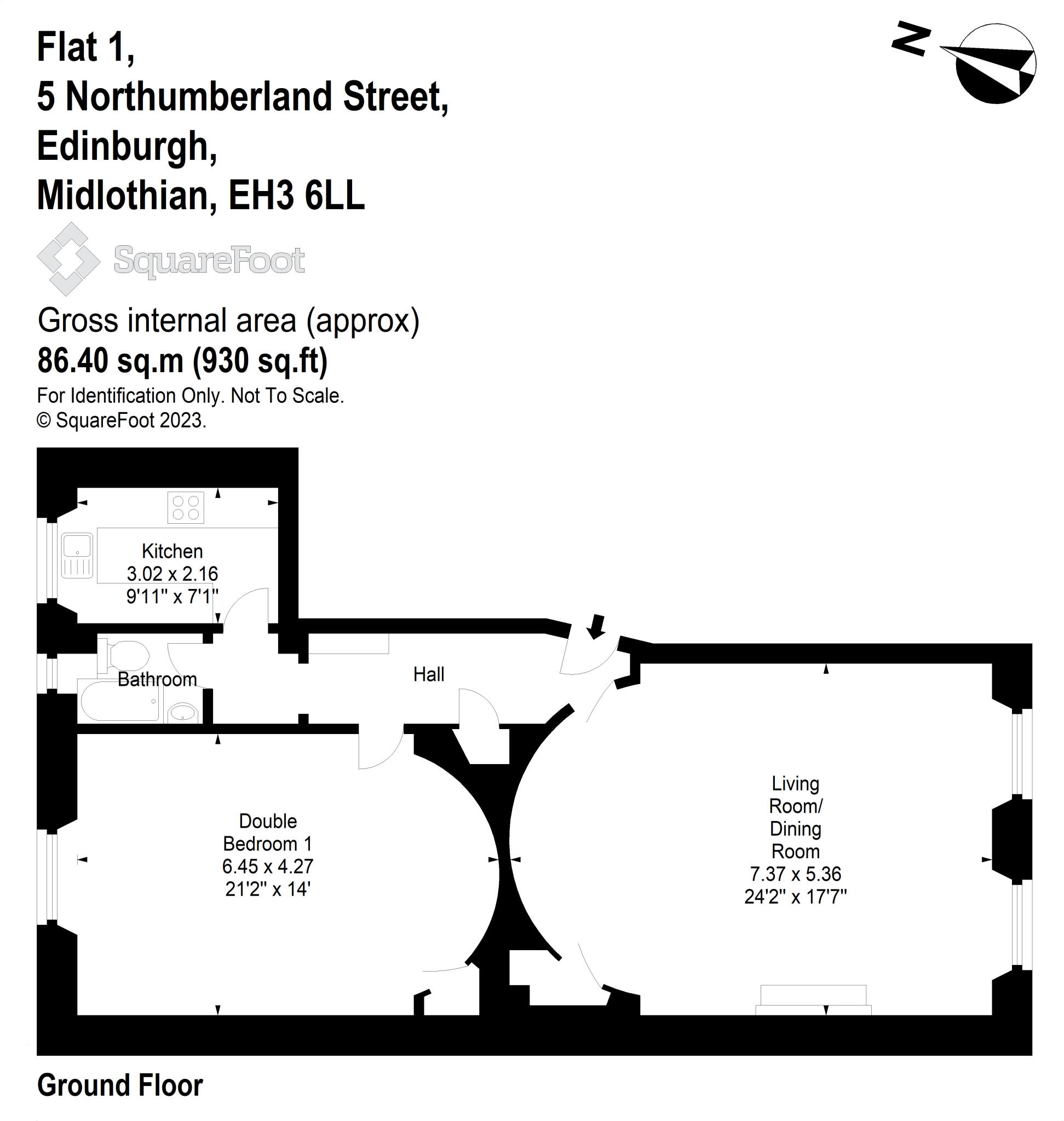 1, Northumberland Street, New Town, Edinburgh, EH3 floorplan