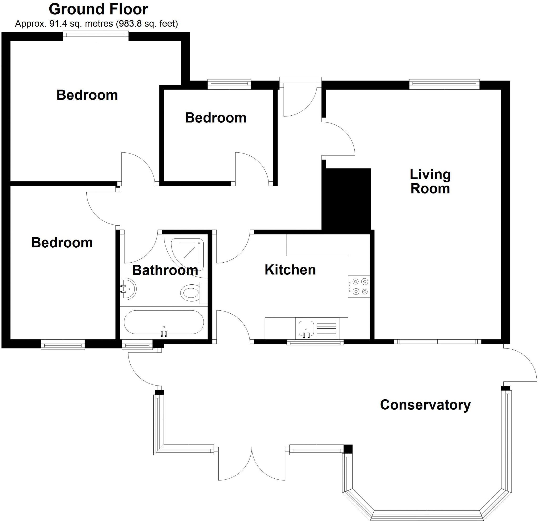 Gesail y Mynydd, Froncysyllte floorplan
