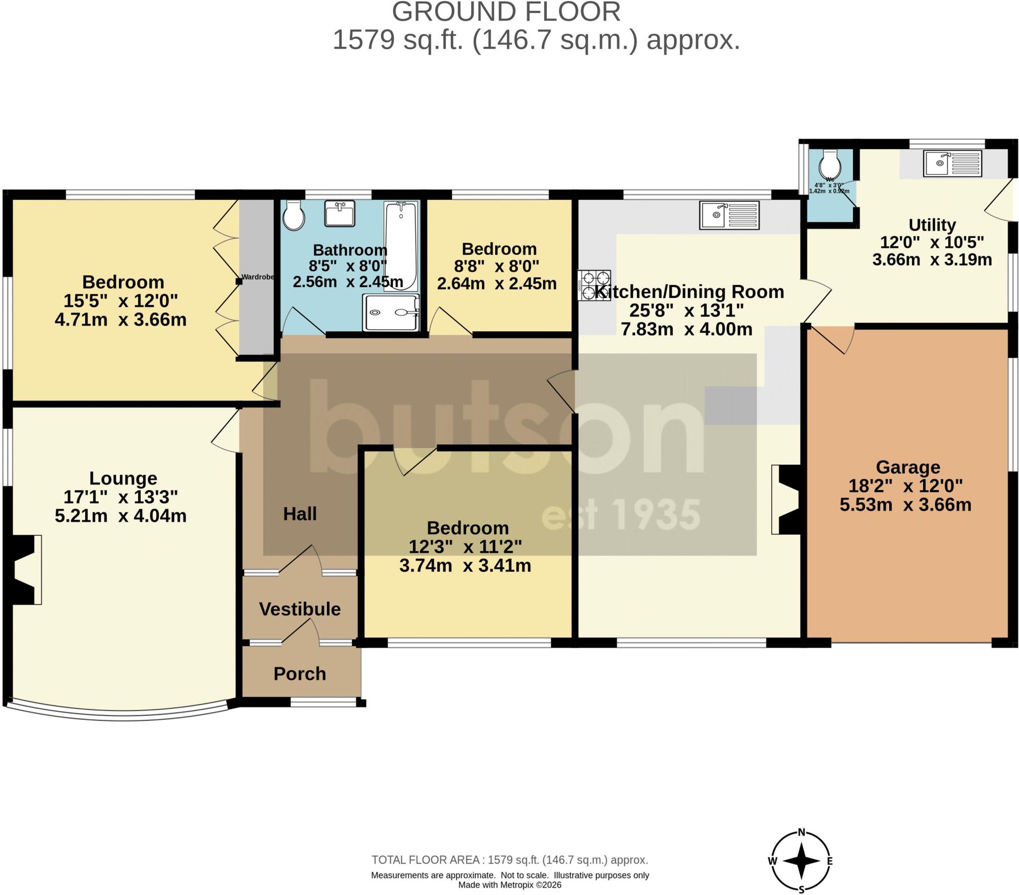 Chestnut View, Bull Park Lane, Hambleton, Poulton-Le-Fylde, FY6 9DD floorplan