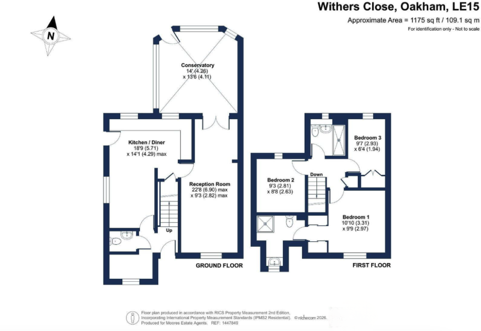 Withers Close, Oakham, LE15 6GG floorplan