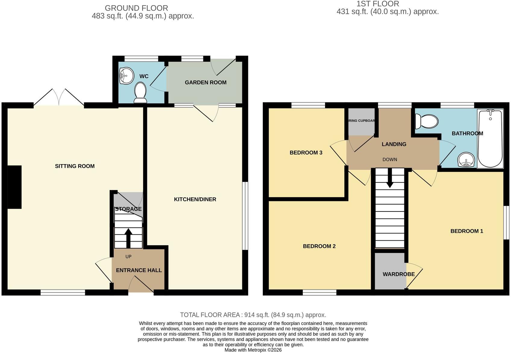 Parkway, Bridgwater, TA6 floorplan