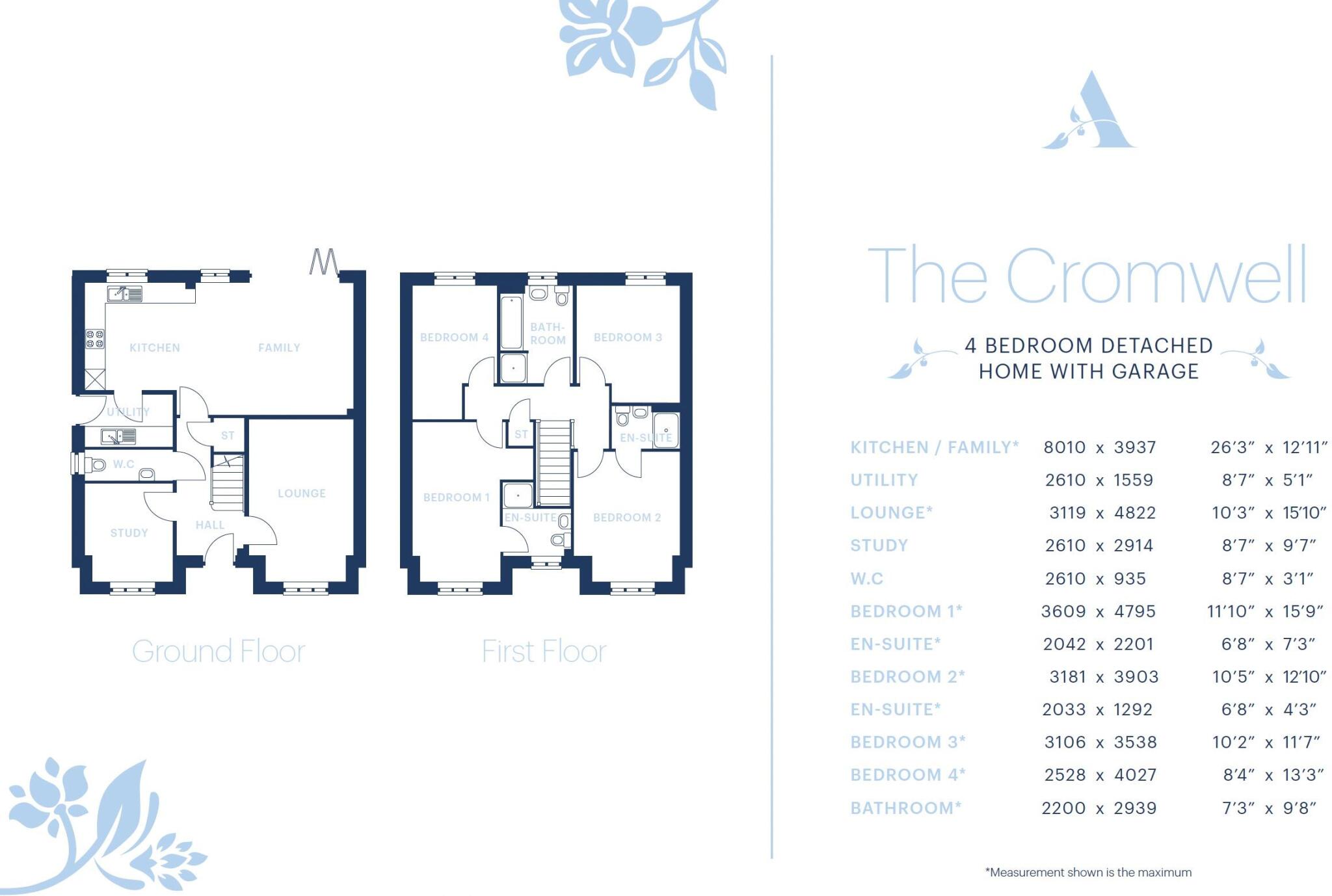 Plot 63 The Cromwell, Back Broading Terrace, Loveclough, Rossendale, BB4 8QZ floorplan