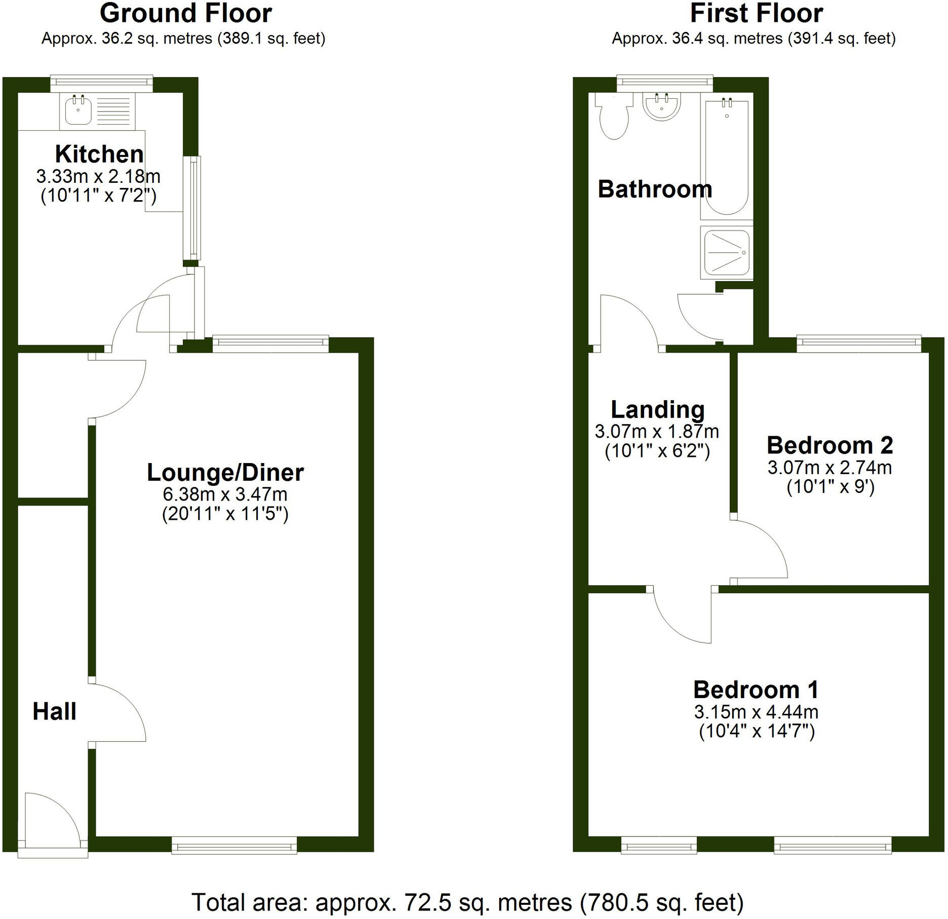 Augustus Street, Ynysybwl, Pontypridd, Rhondda Cynon Taf floorplan