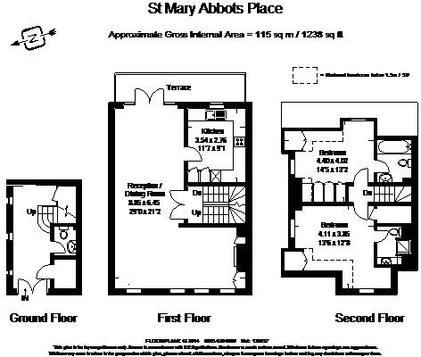 St. Mary Abbots Place London W8 floorplan