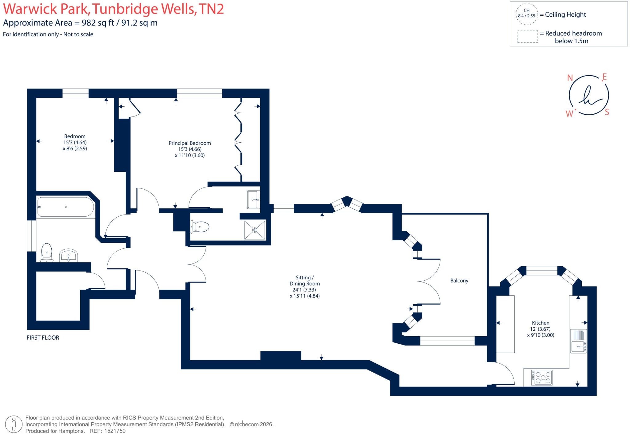 Warwick Park, Tunbridge Wells, TN2 floorplan