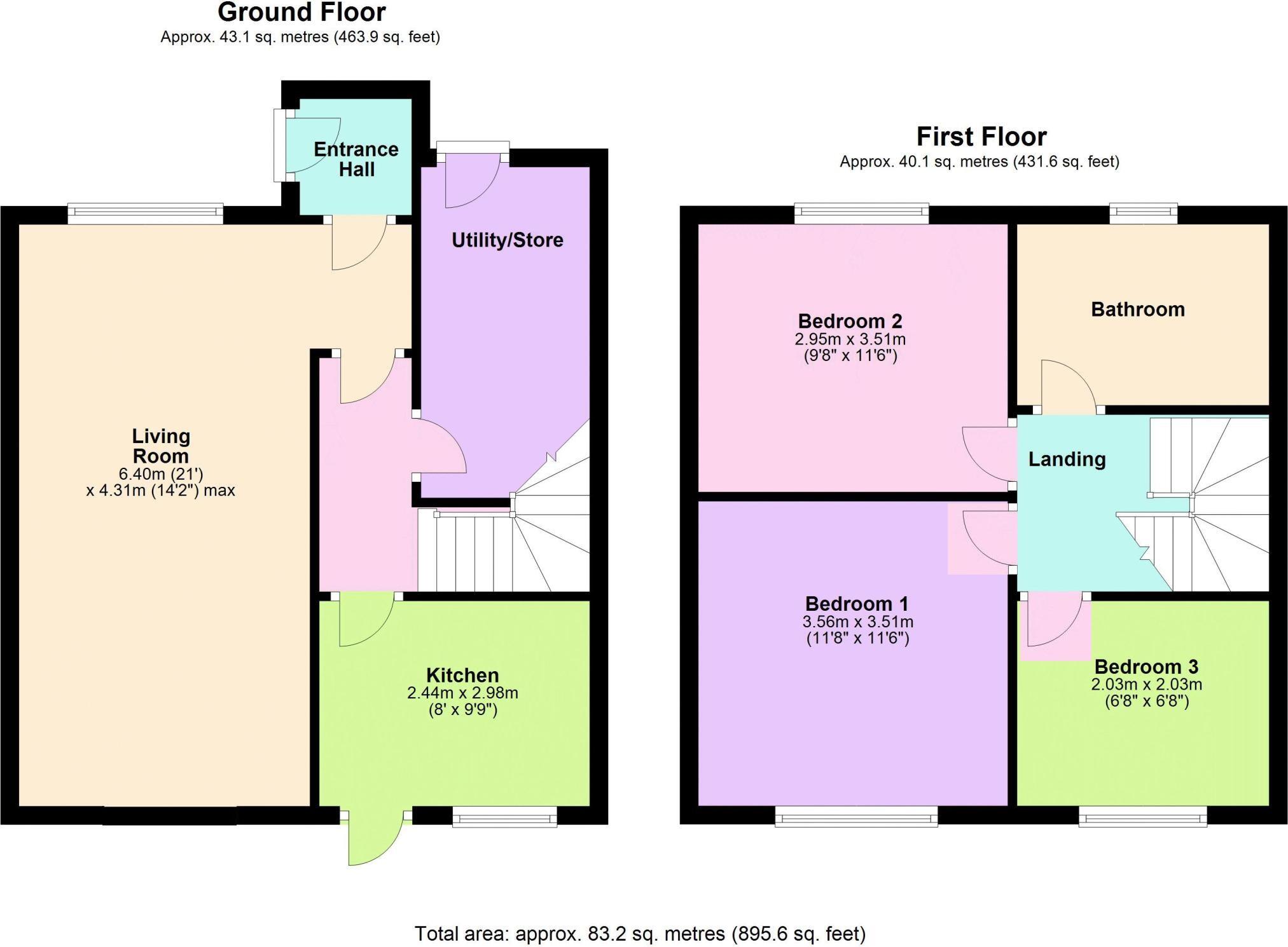 Bideford Square, CORBY floorplan