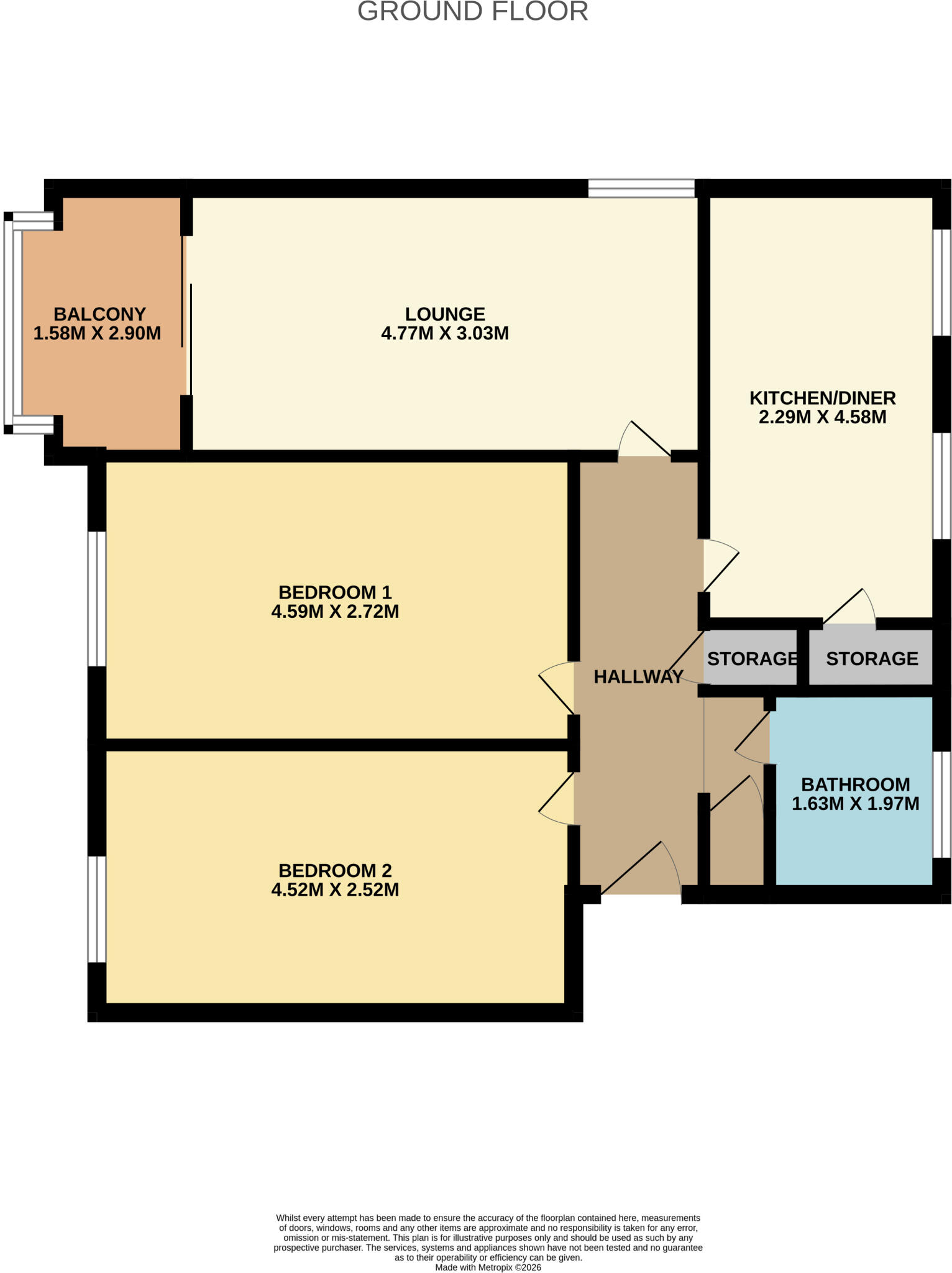 Oakwell Court, 63 Branwell Avenue, Birstall, Batley, West Yorkshire WF17 9DF floorplan