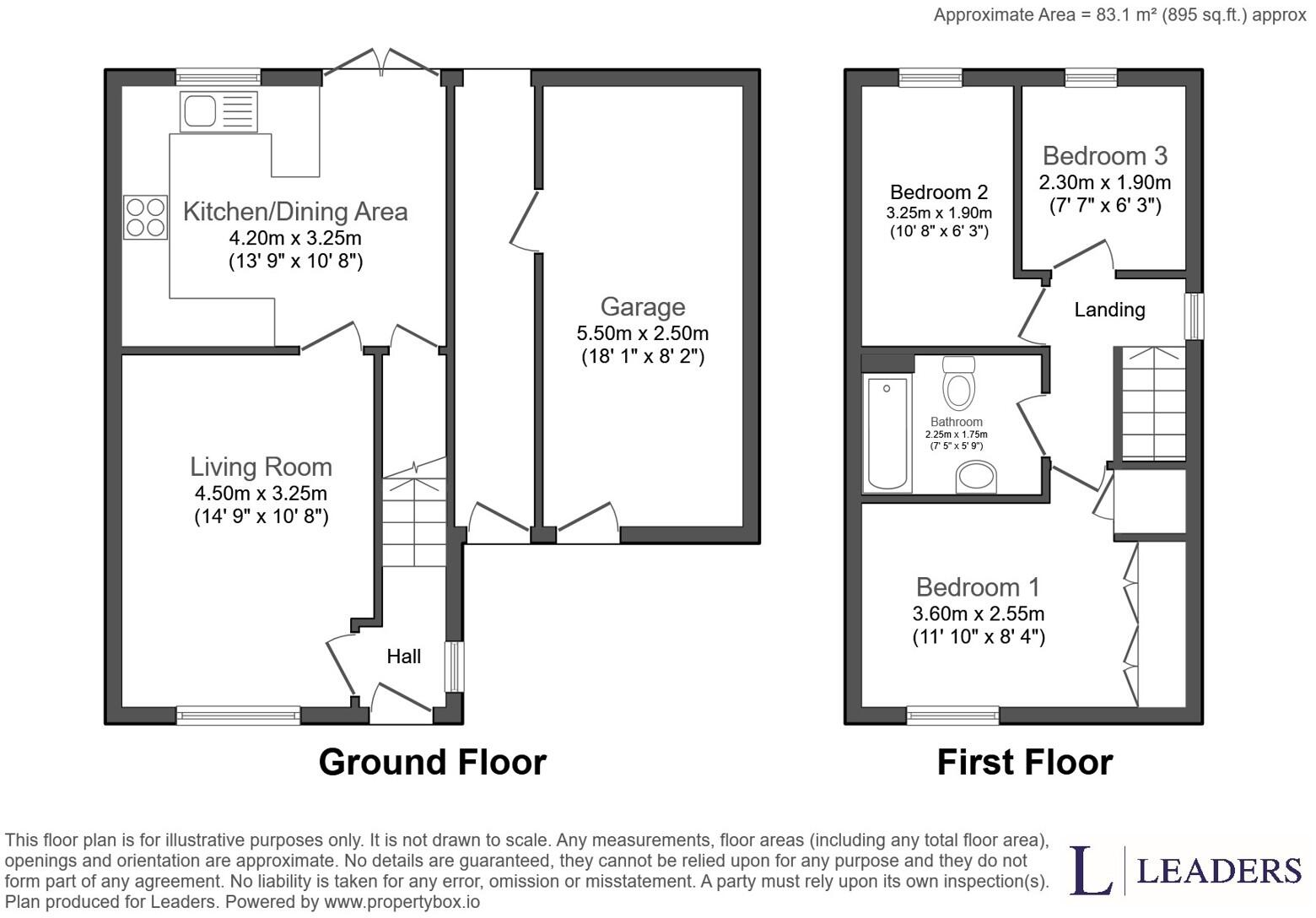 Coniston Close, Wellingborough, Northamptonshire, NN8 floorplan