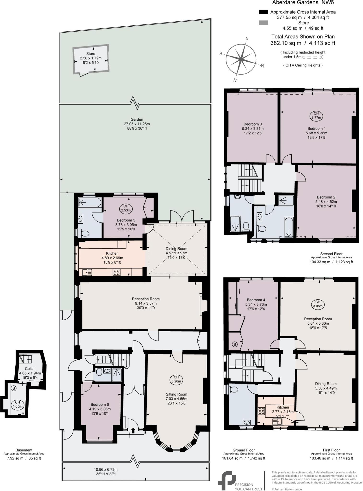 Aberdare Gardens, South Hampstead, London floorplan