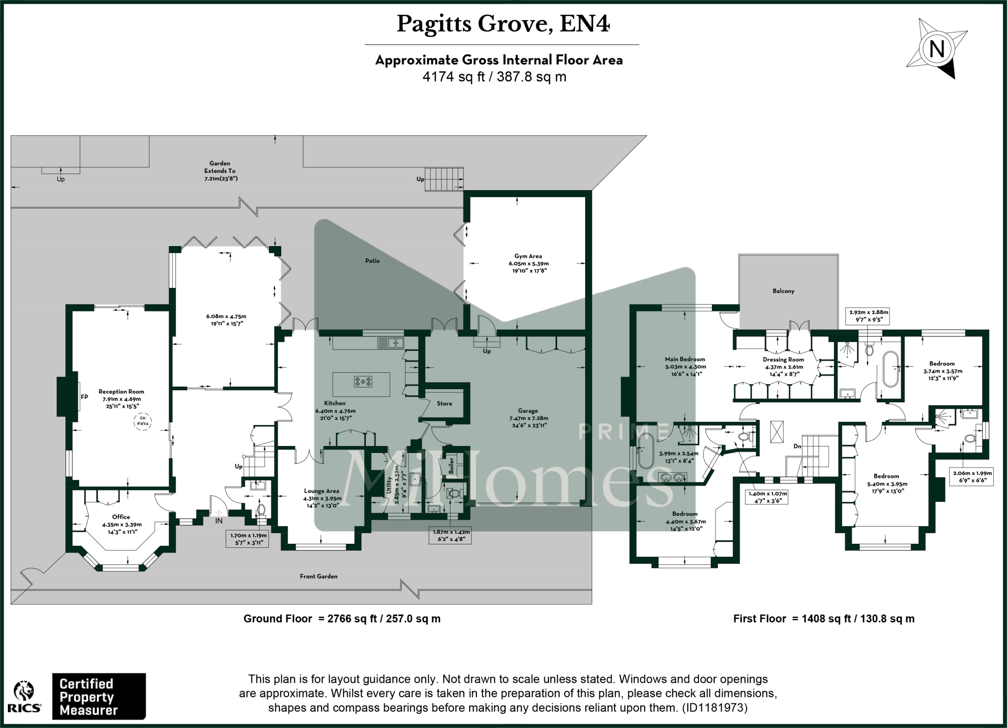 Pagitts Grove, Hadley Wood floorplan