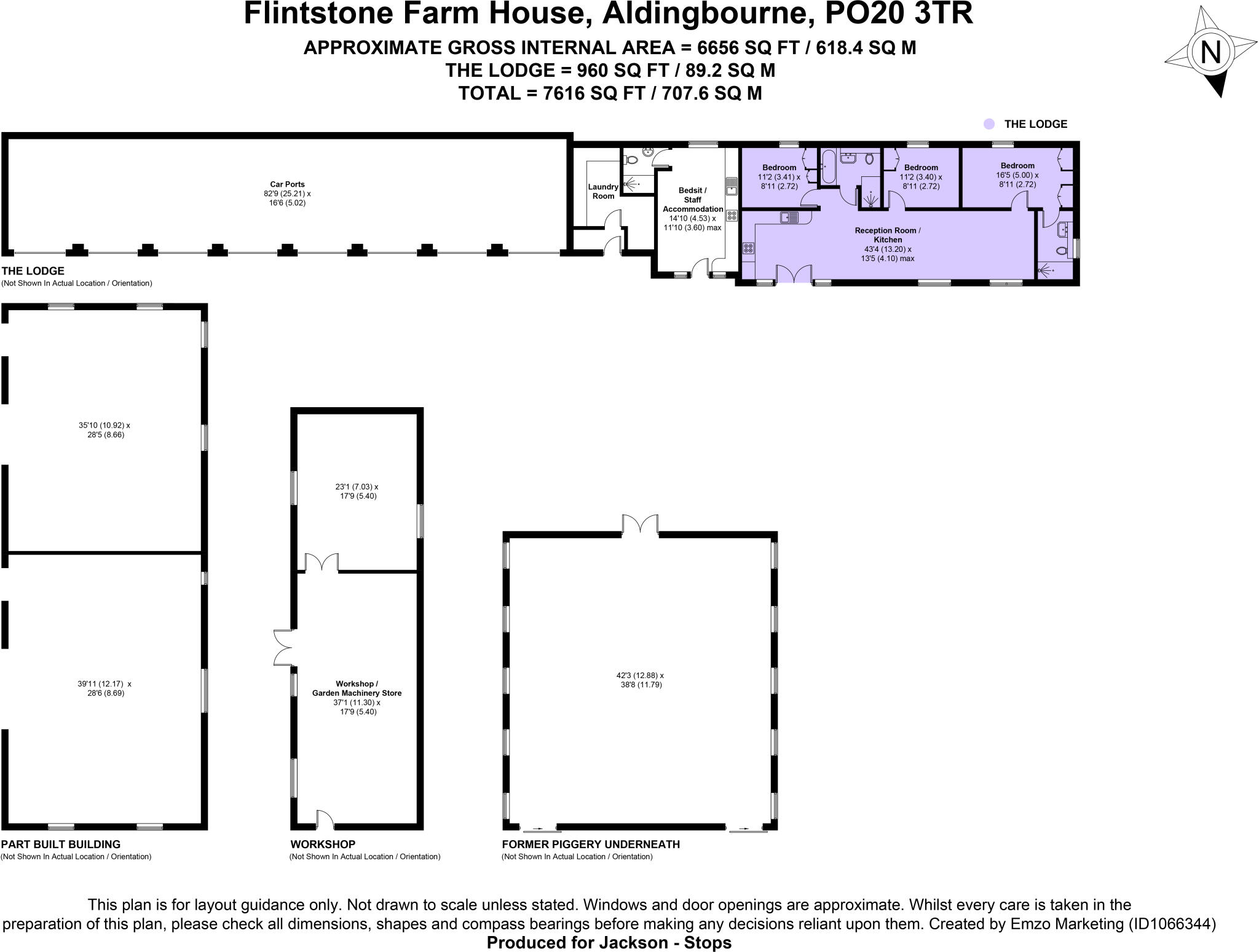 4 Bed Farmhouse, 5 Holiday Let Cottages, Aldingbourne, Chichester, West Sussex, PO20 floorplan