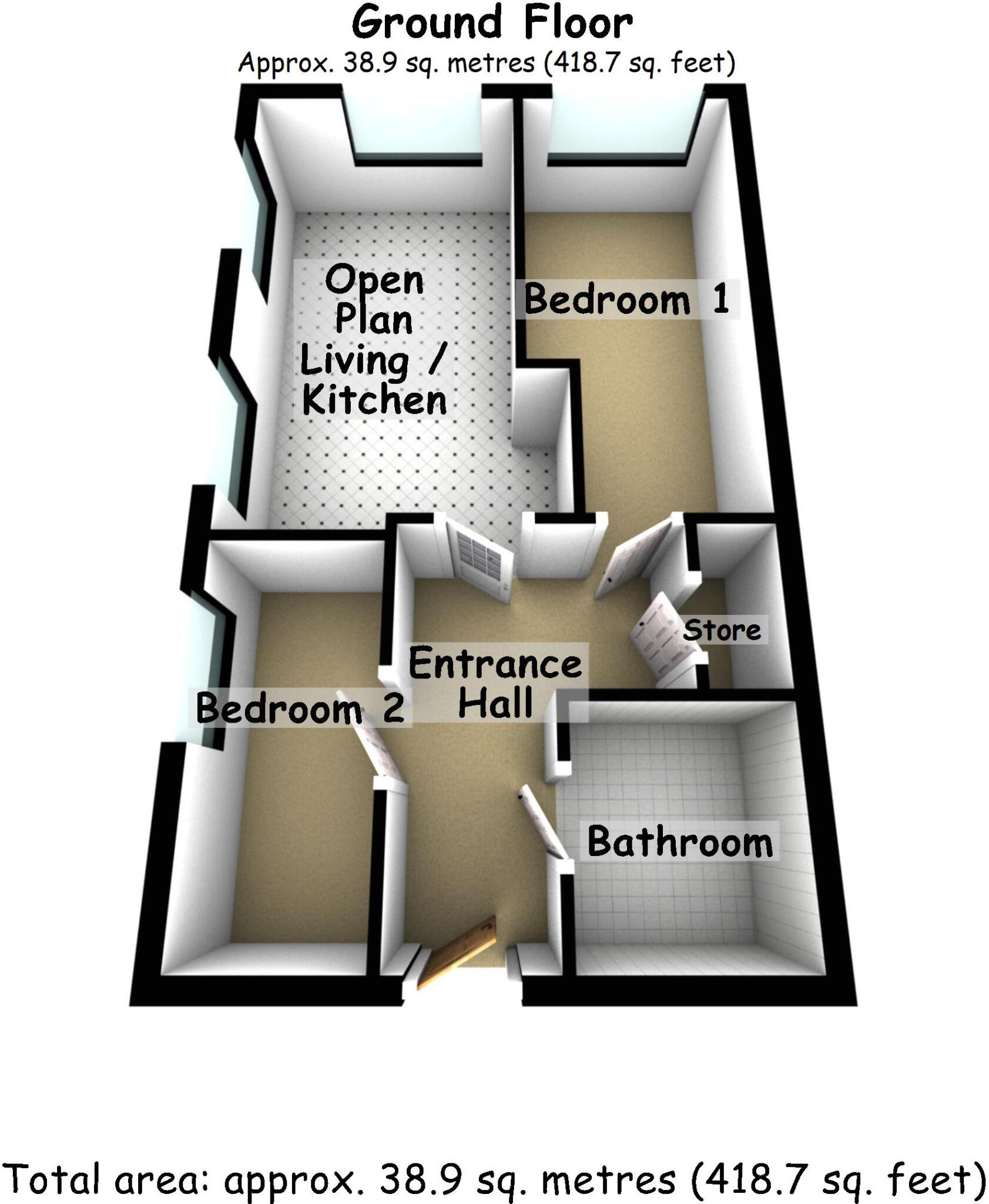 Tamewater Court, Dobcross, Oldham, Greater Manchester, OL3 floorplan