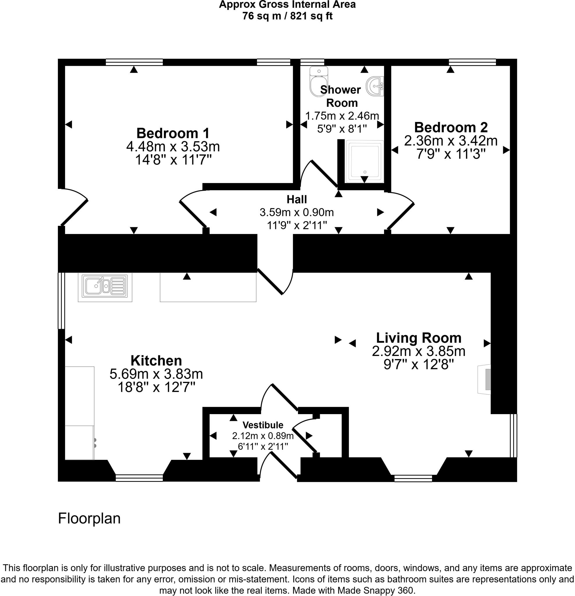 North Howar, Sanday, Orkney floorplan