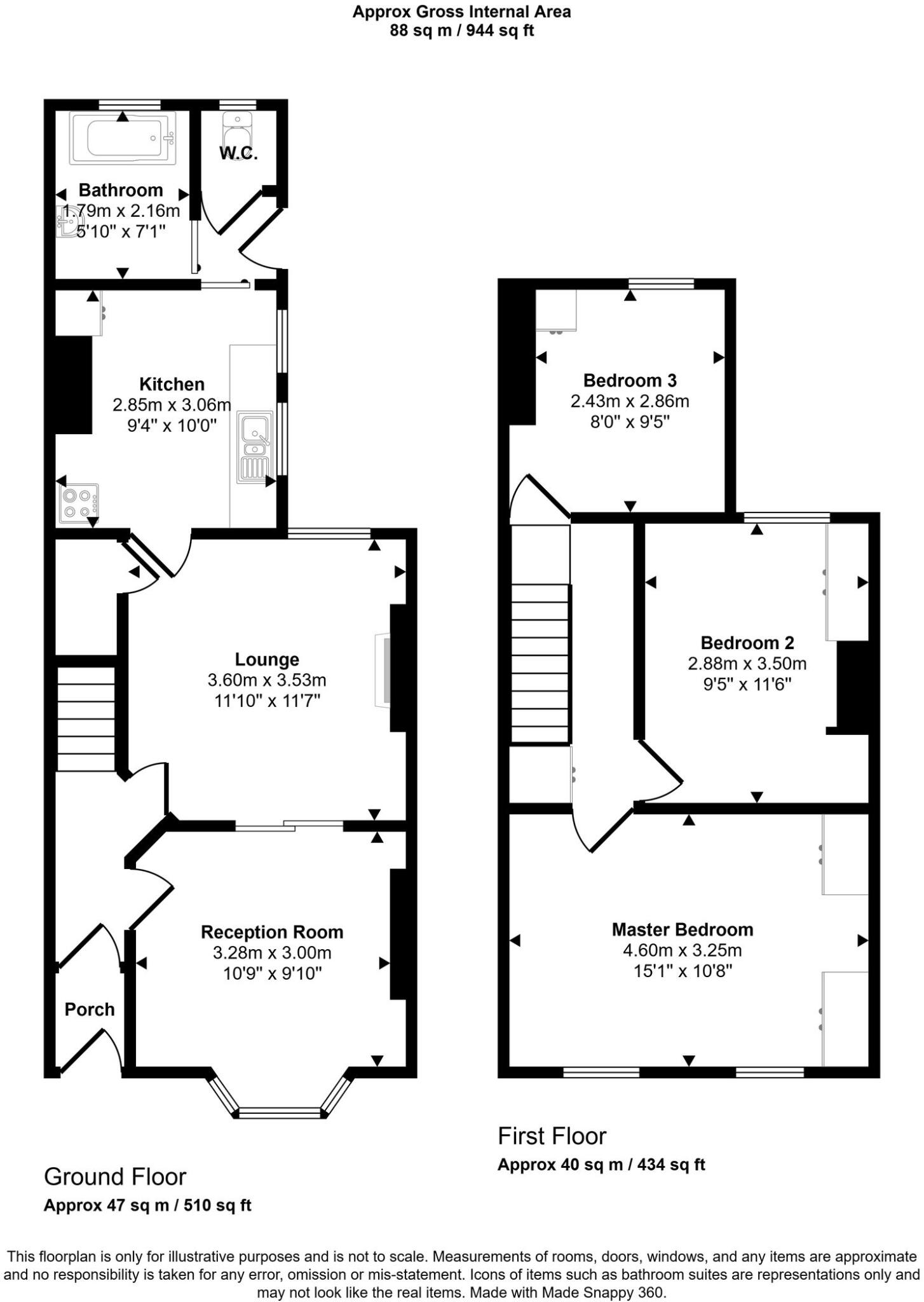 Phyllis Avenue, Bridgend, CF31 floorplan
