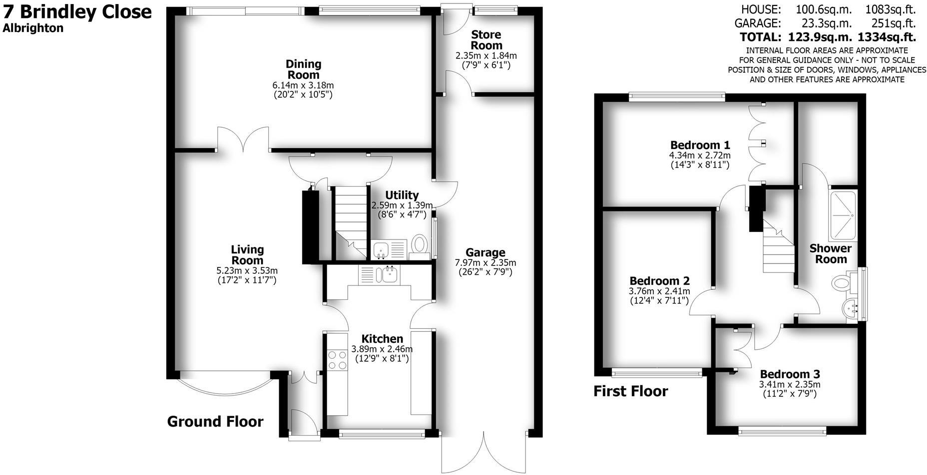 7 Brindley Close, Albrighton, Wolverhampton, WV7 3PP floorplan