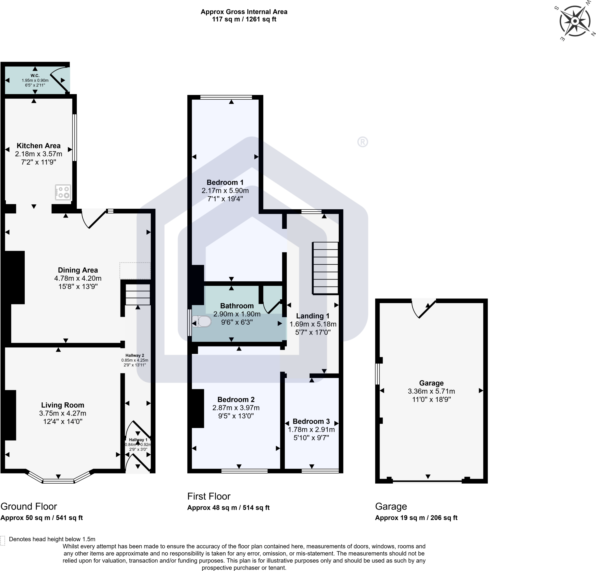 228 North Wingfield Road
Grassmoor, Chesterfield, S42 5EW floorplan