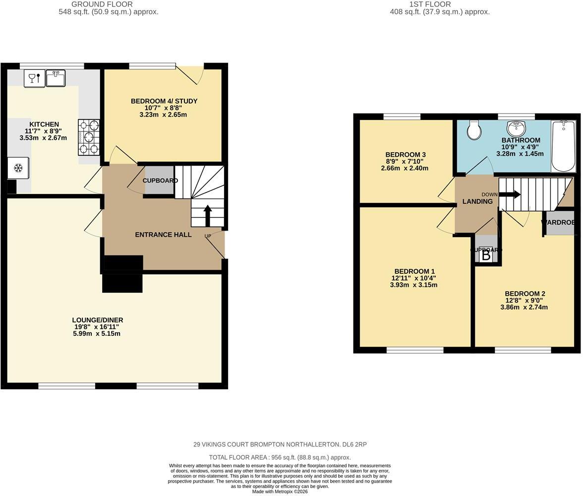 29 Vikings Court, Brompton, Northallerton floorplan