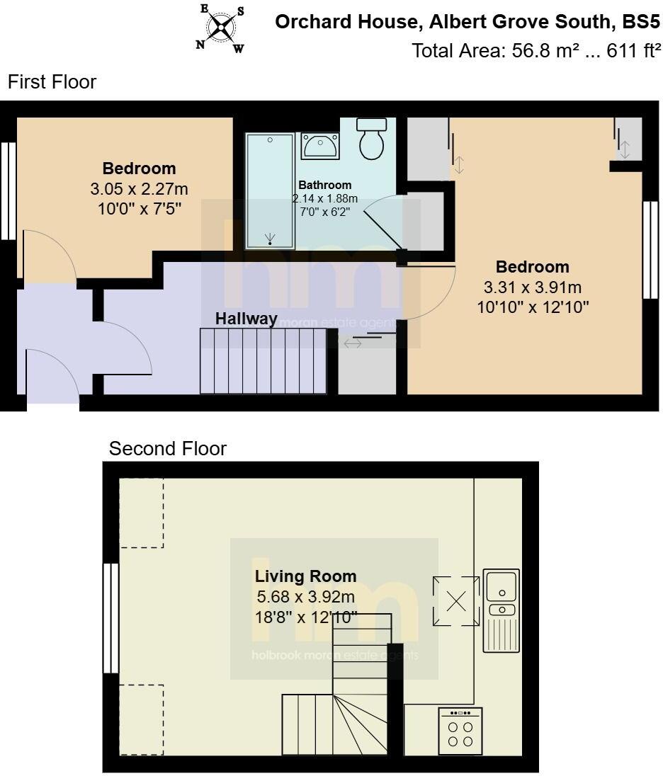 Flat , Orchard House, Albert Grove South, Bristol floorplan