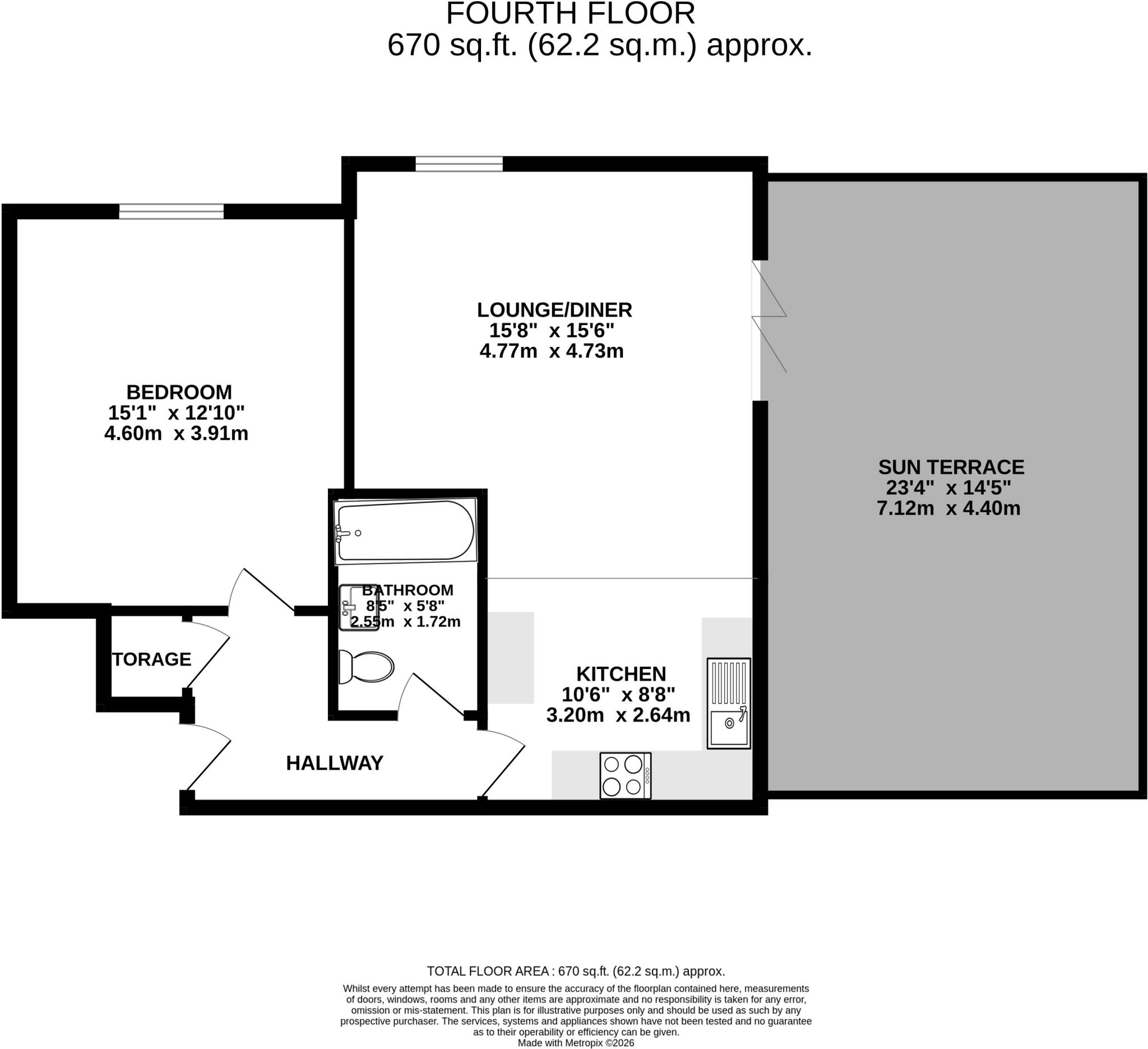 Romany Road, Worthing, West Sussex, BN13 floorplan