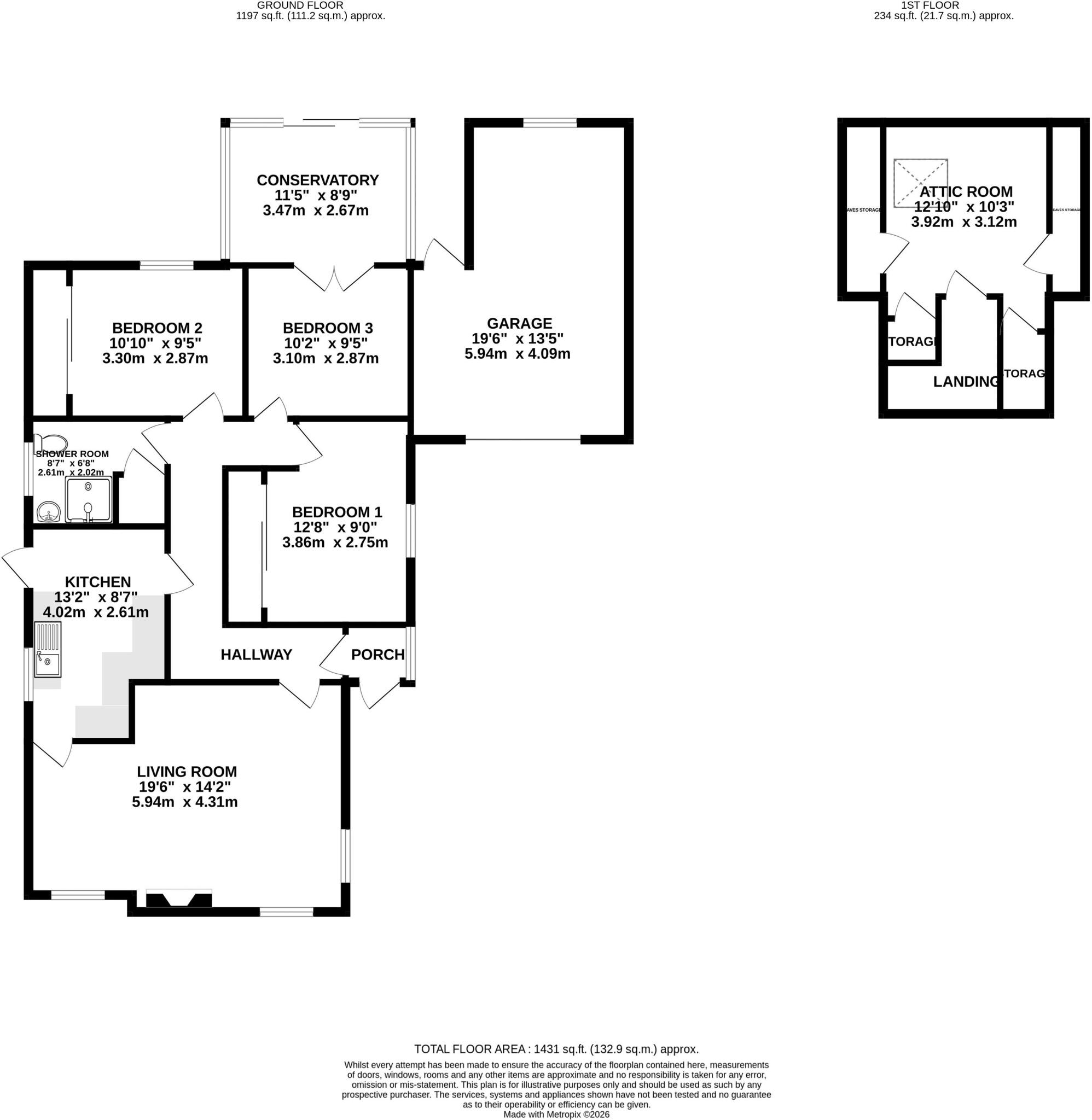 Greenways, Billinge, Wigan floorplan