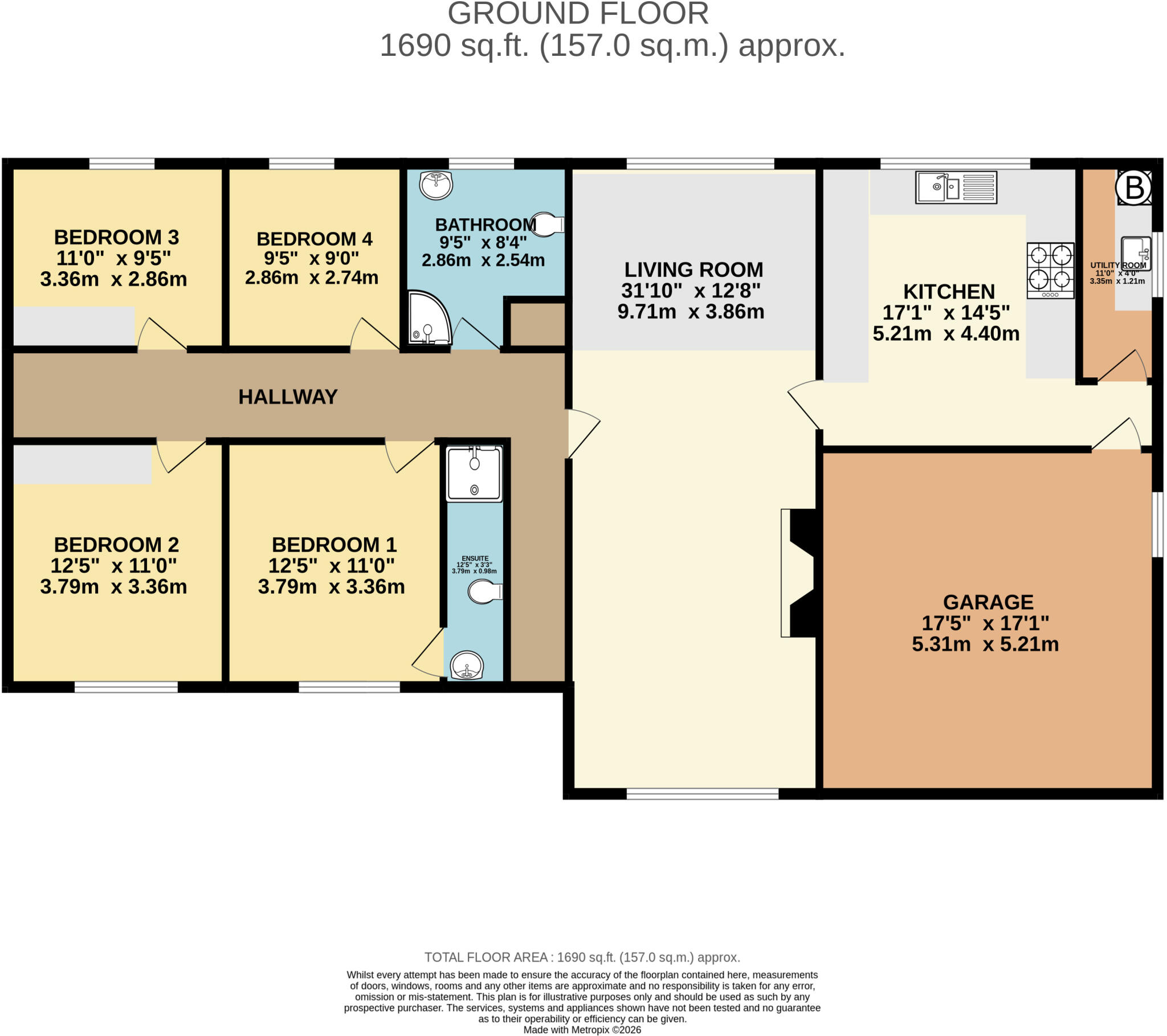 Innisfree, Wall Hill Way, Acton Bridge, Northwich floorplan