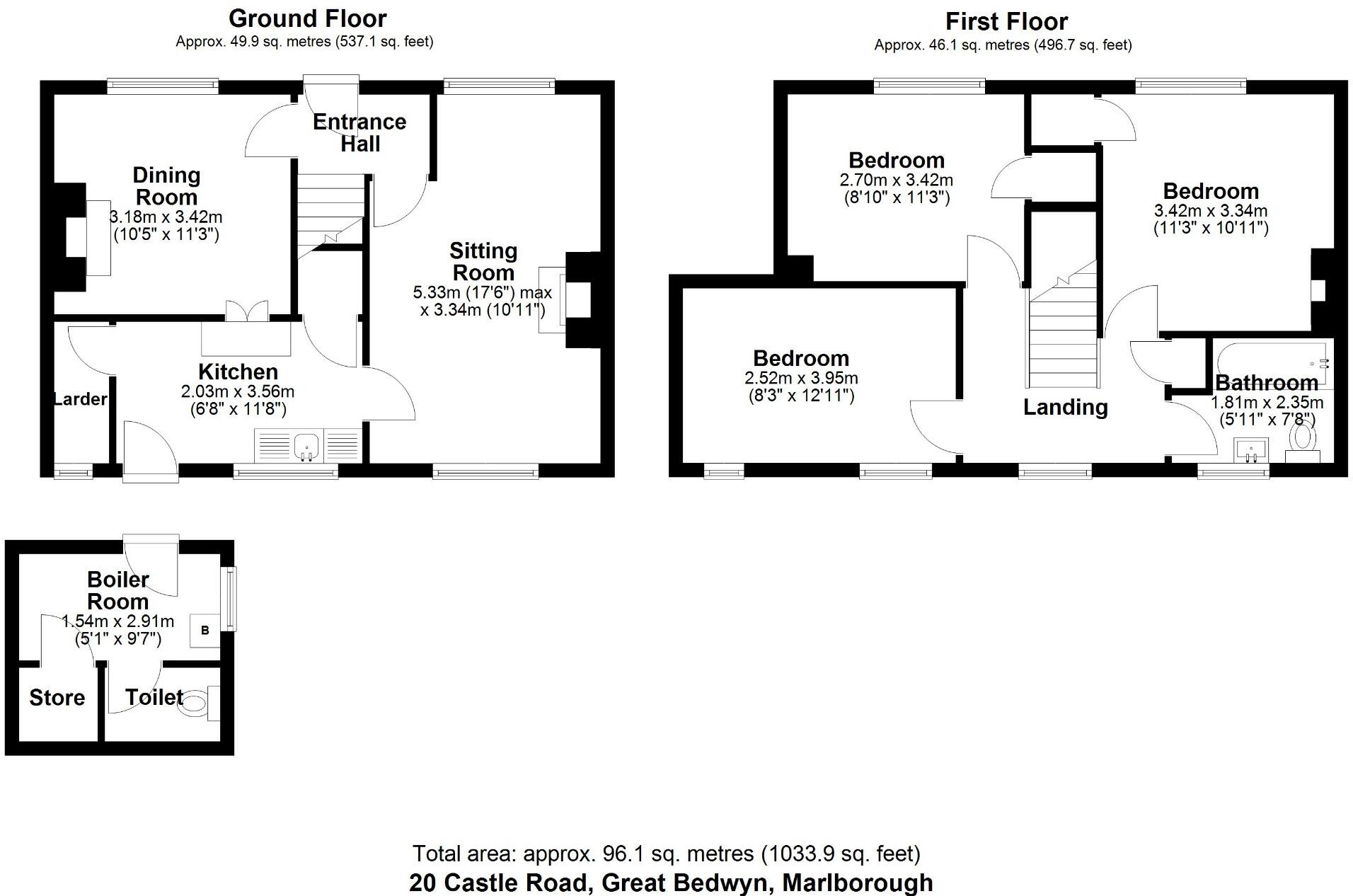 Castle Road, Great Bedwyn, SN8 3LS floorplan