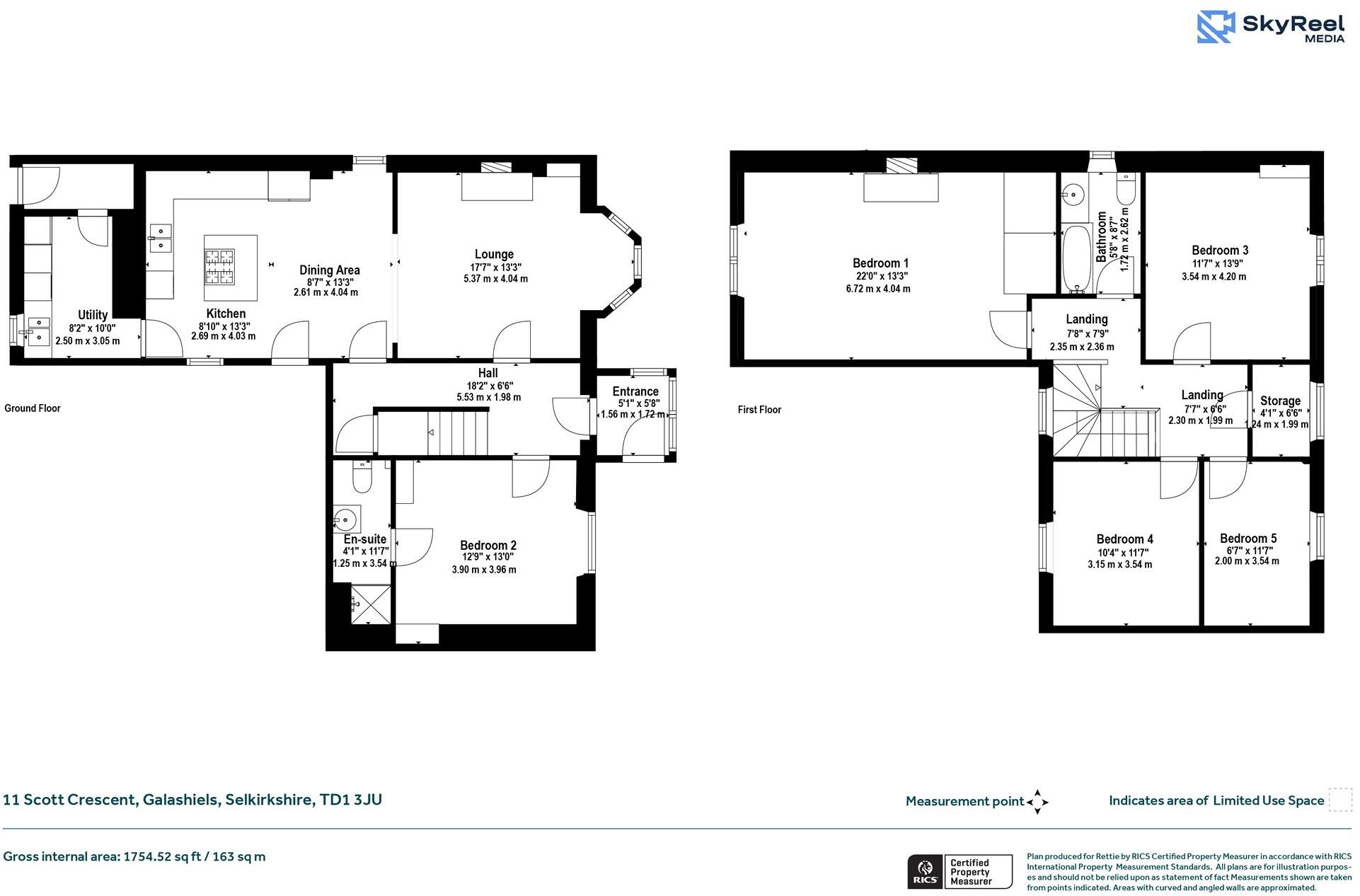 11, Scott Crescent, Galashiels, Selkirkshire floorplan