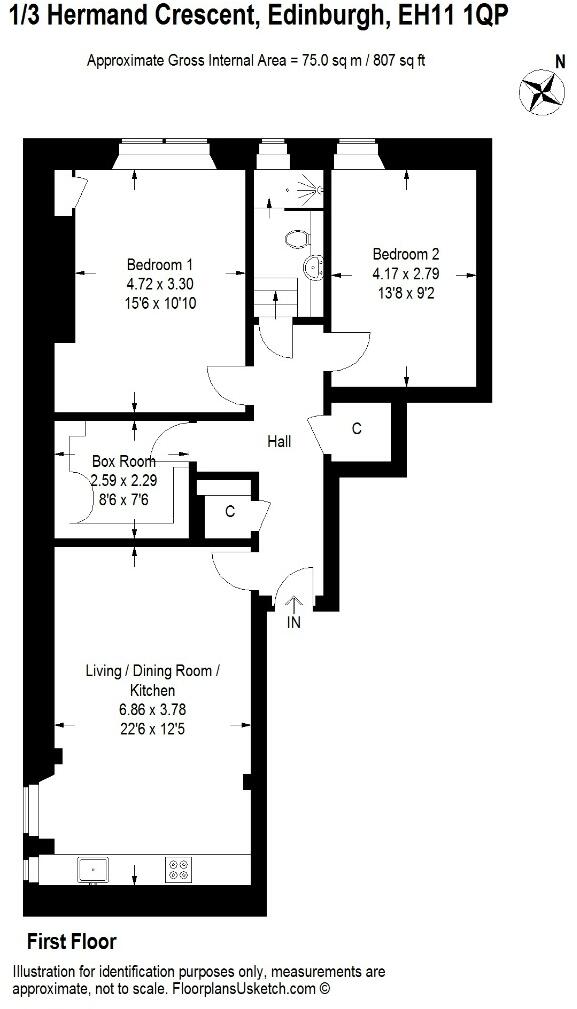 Hermand Crescent, Edinburgh, EH11 floorplan