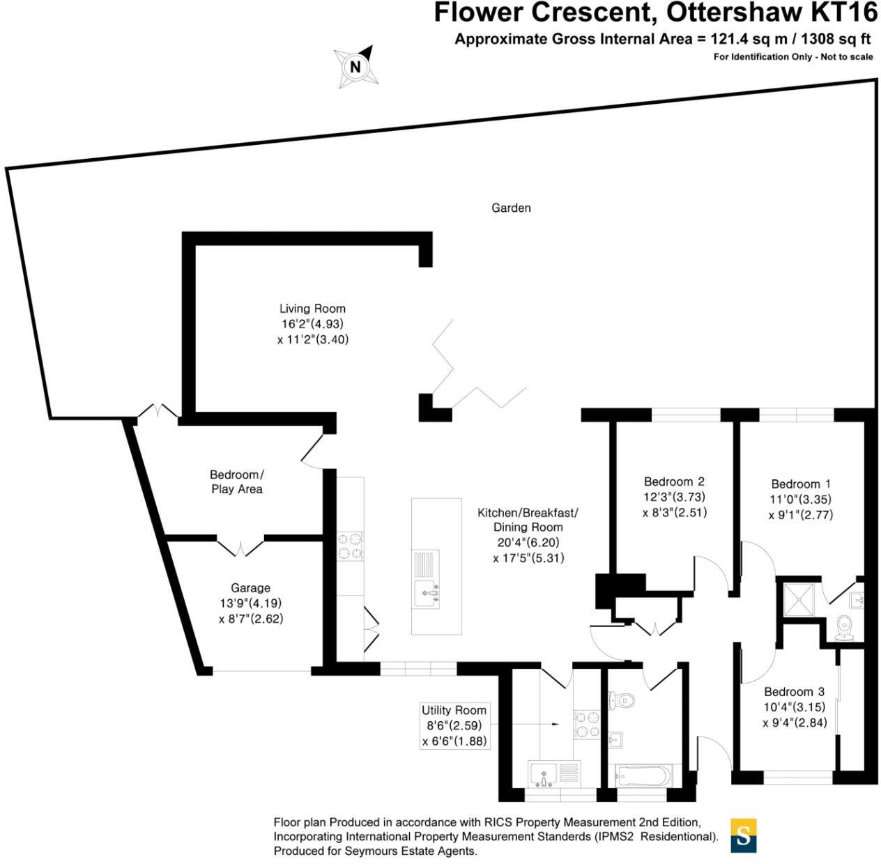 Flower Crescent, Ottershaw, Chertsey, Surrey, KT16 floorplan
