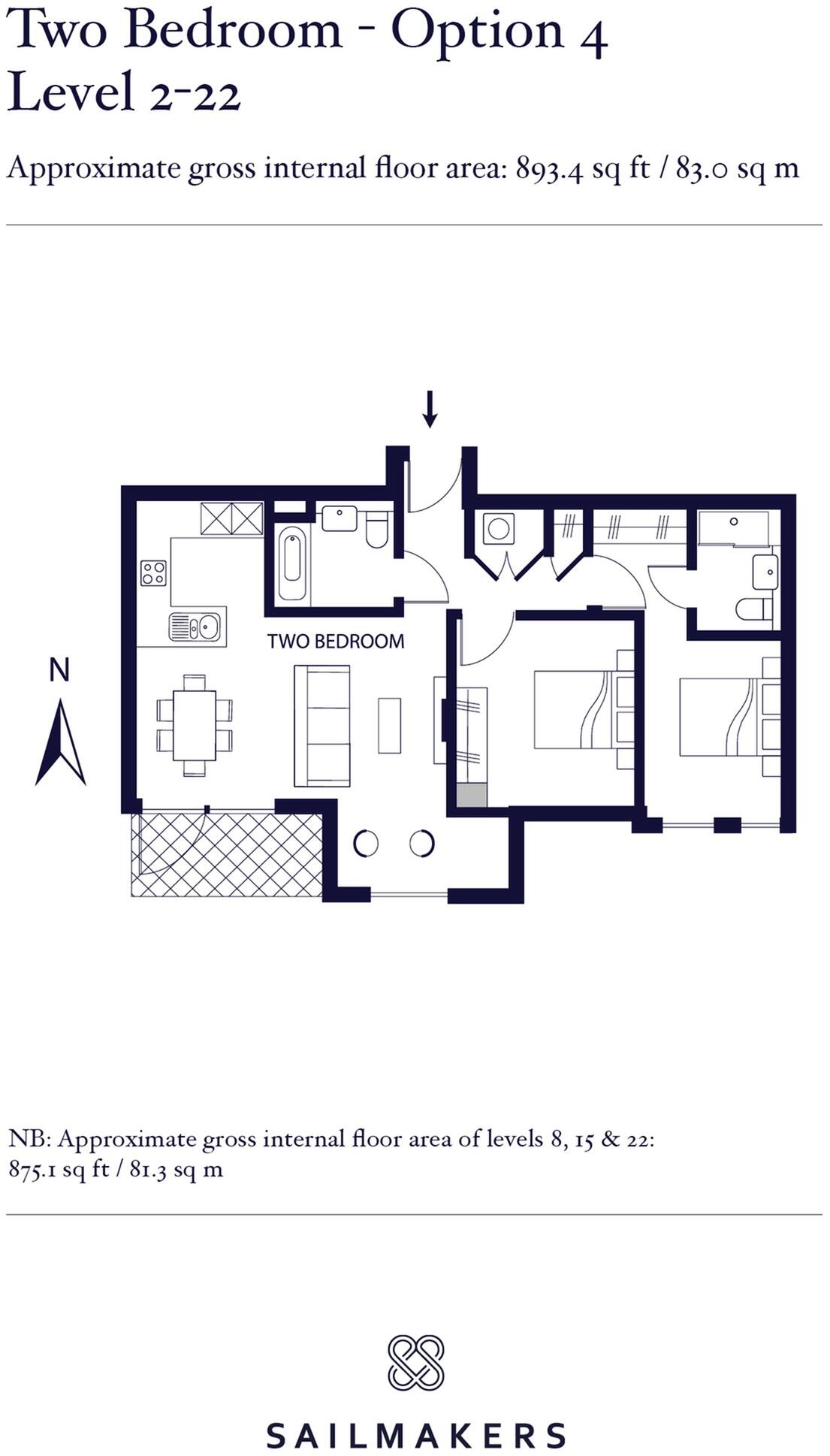 OSTRO TOWER, 31 Harbour Way, London, E14 9ZP floorplan