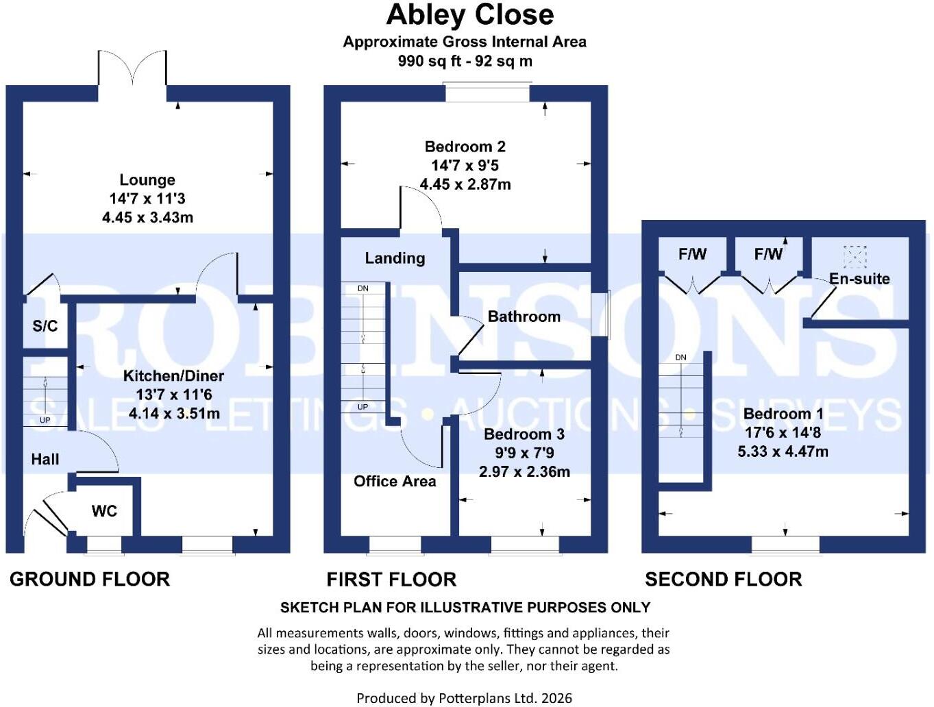 Abley Close, Middlestone Moor, Spennymoor floorplan