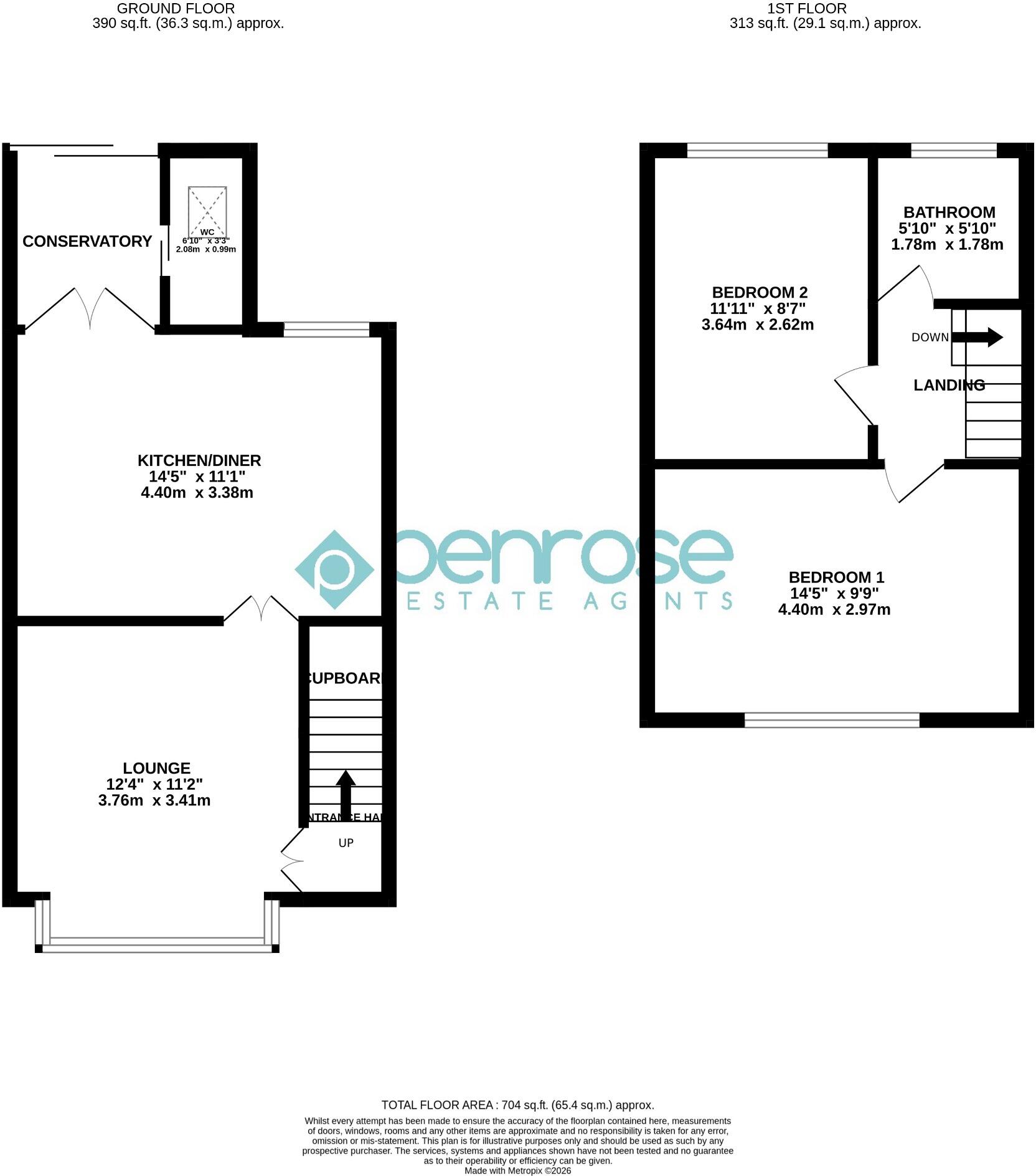 Pomfret Avenue, Luton, Bedfordshire, LU2 0JL floorplan