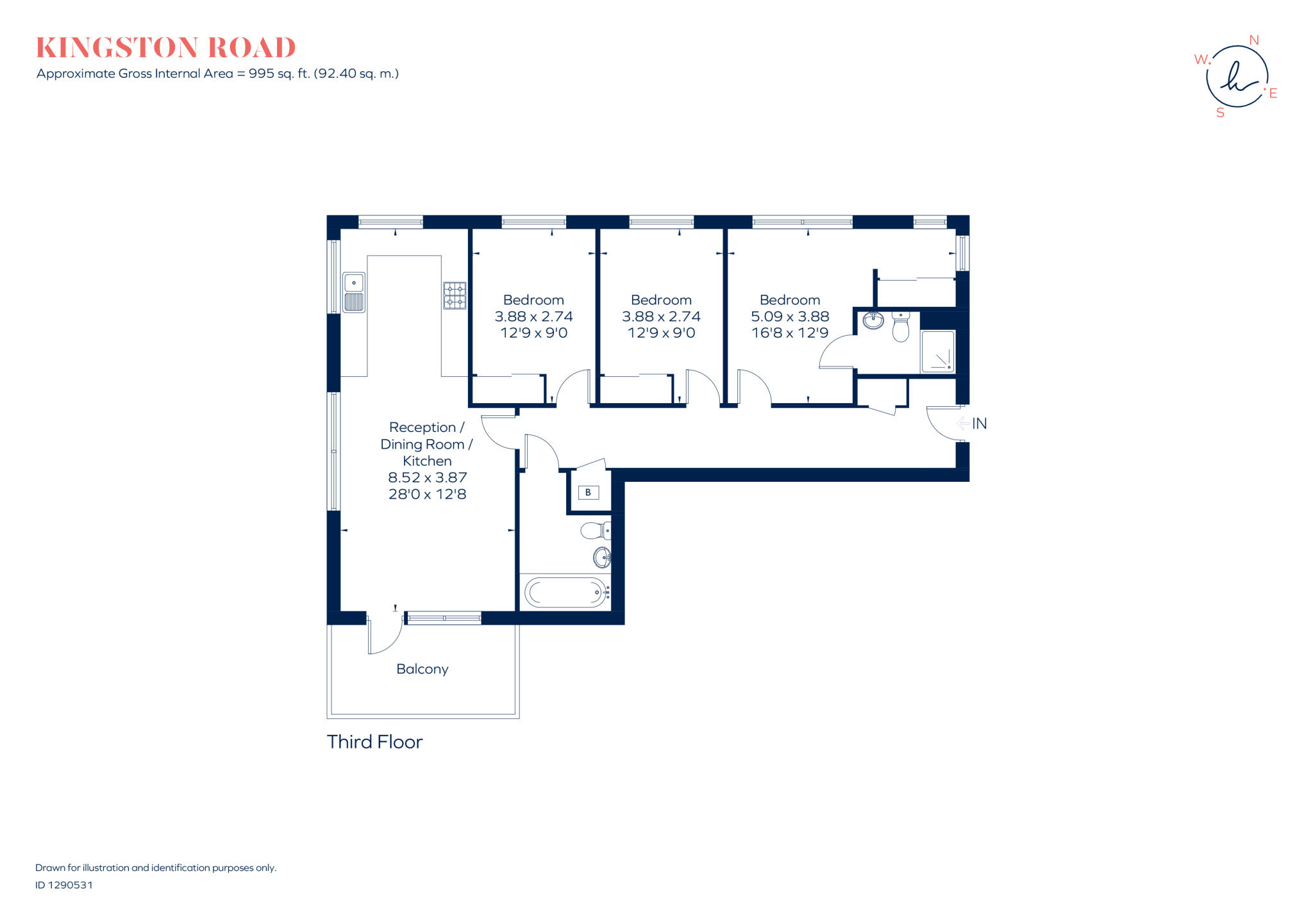 Kingston Road, London, SW20 floorplan