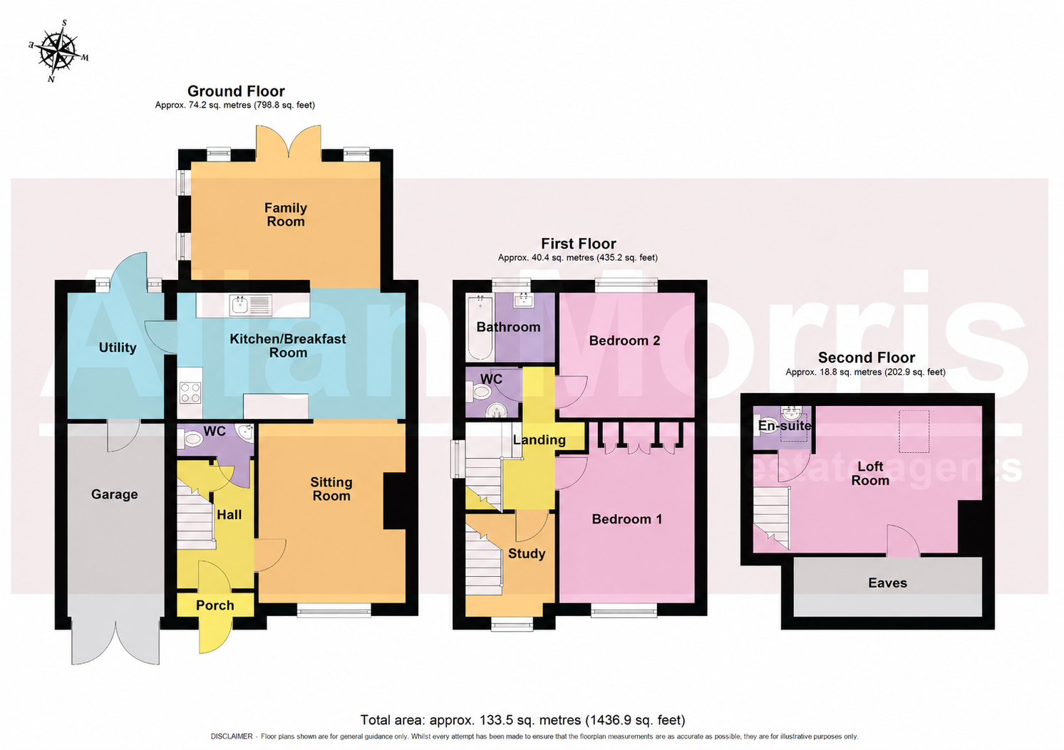 3 Ellison Avenue, St. John's, Worcester.  WR2 6EG floorplan