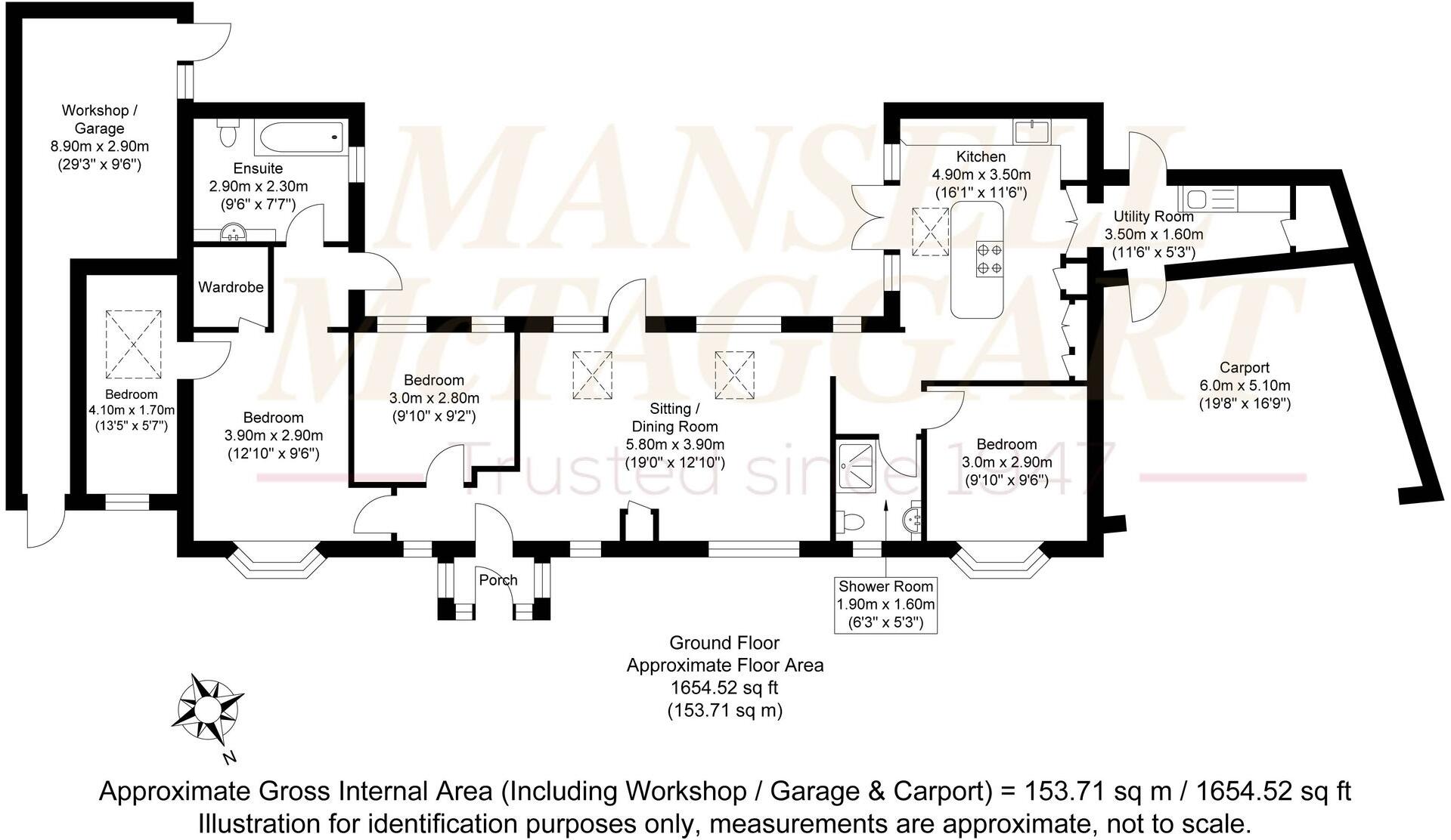 Corseley Road, Groombridge, TN3 floorplan