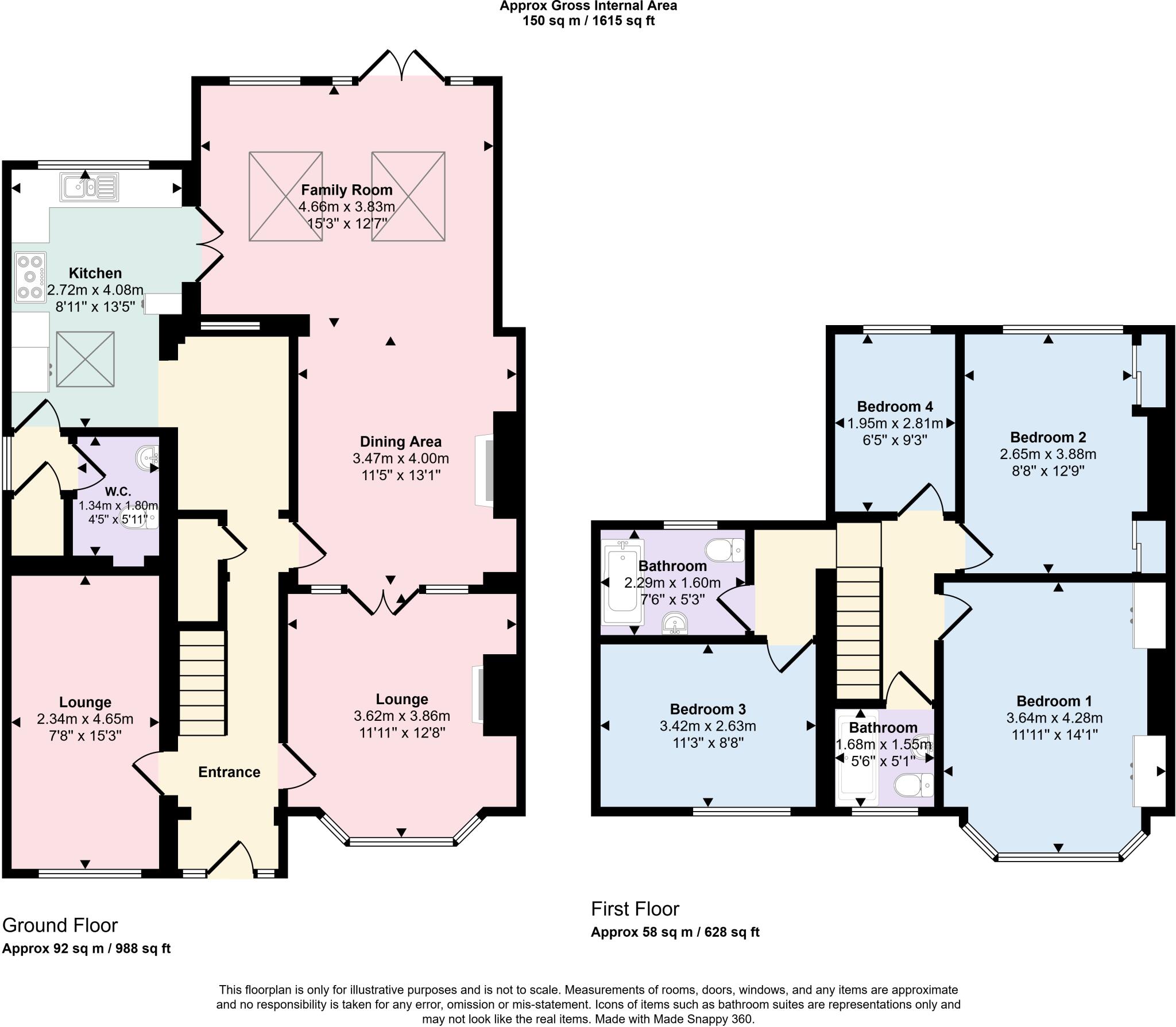Worthington Crescent, Whitecliff, Poole, Dorset, BH14 floorplan