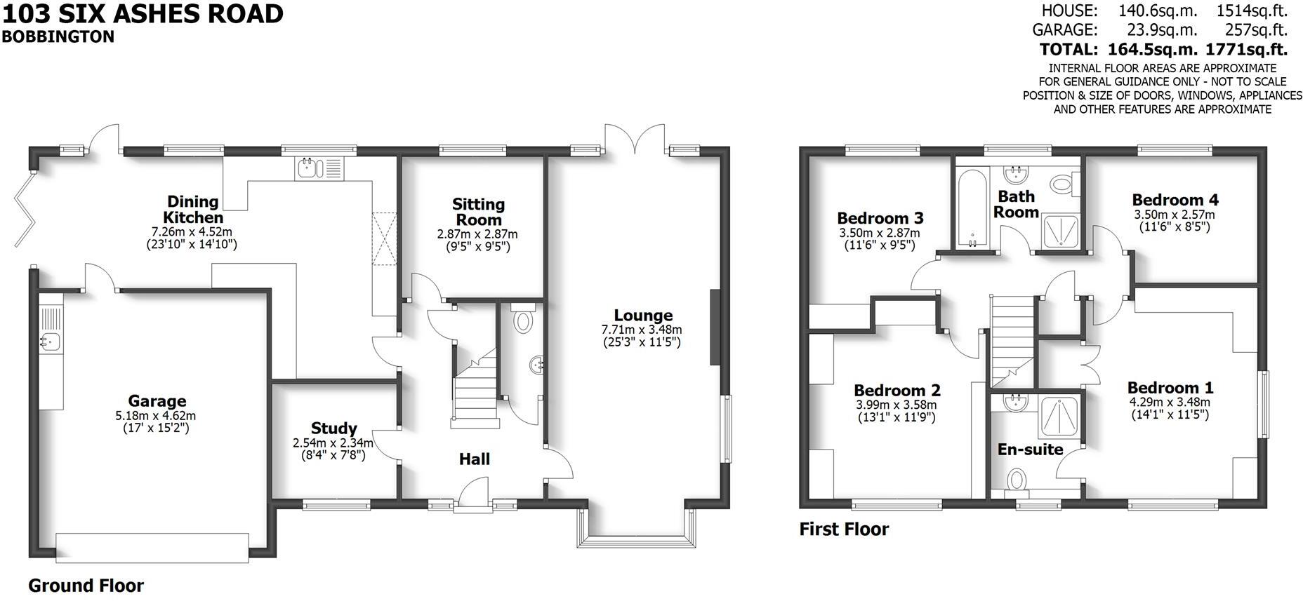 The Field House, 103 Six Ashes Road, Bobbington, Stourbridge floorplan