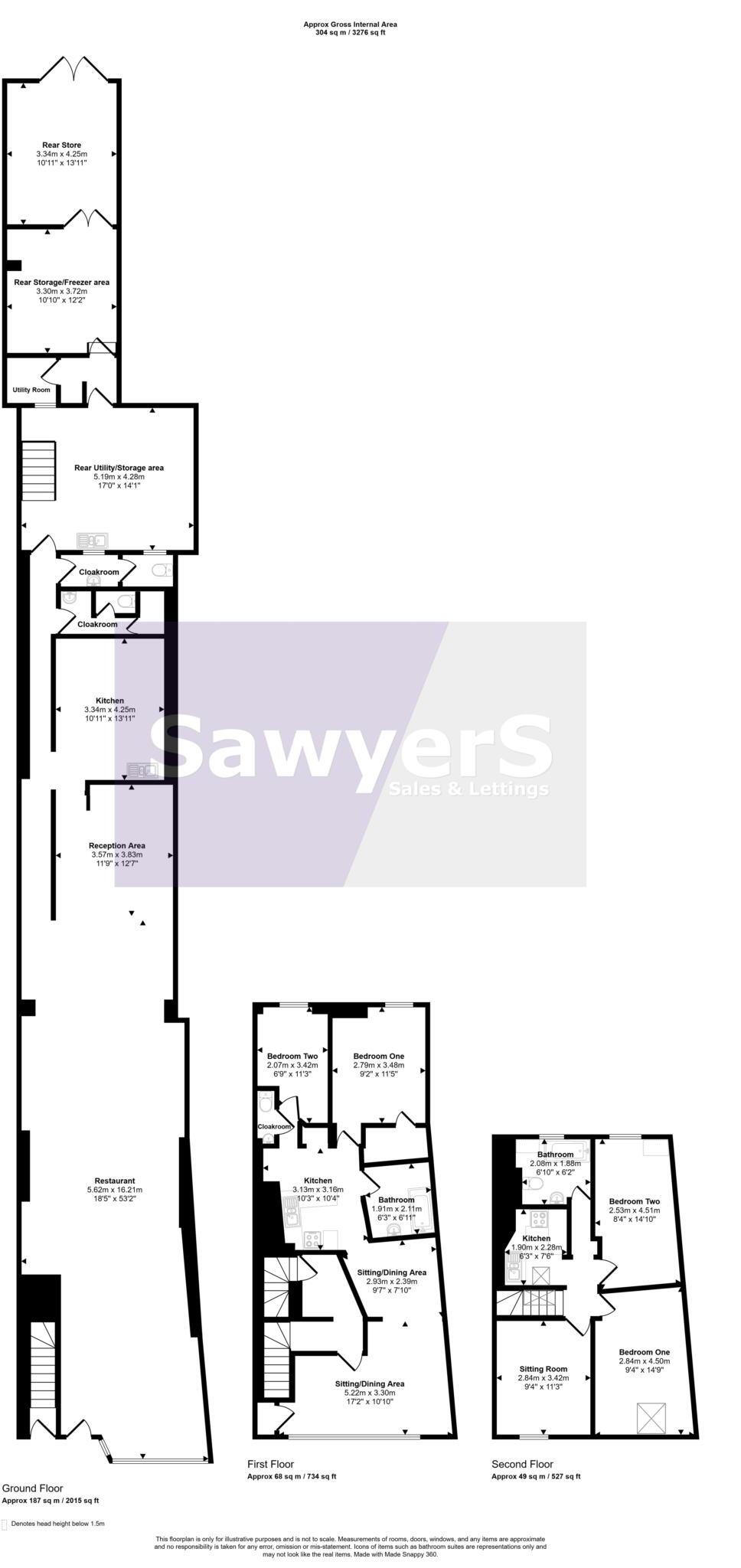 Mixed use Commercial unit & 2 x Self contained two bedroom flats, High Street, Stroud floorplan