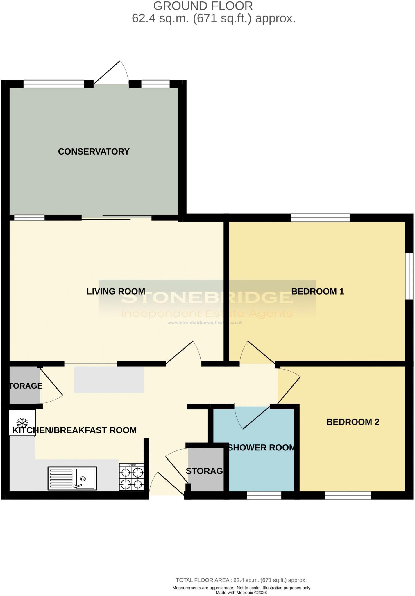 Coombe Cottages, Wells floorplan