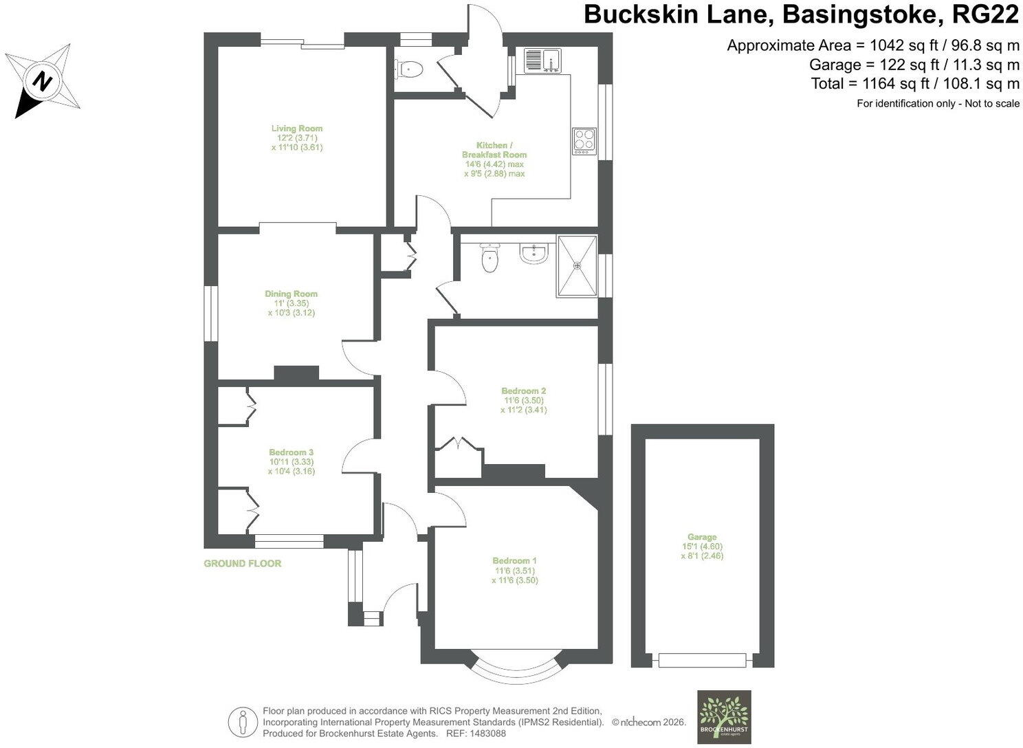 Buckskin Lane,Basingstoke,RG22 5AP floorplan