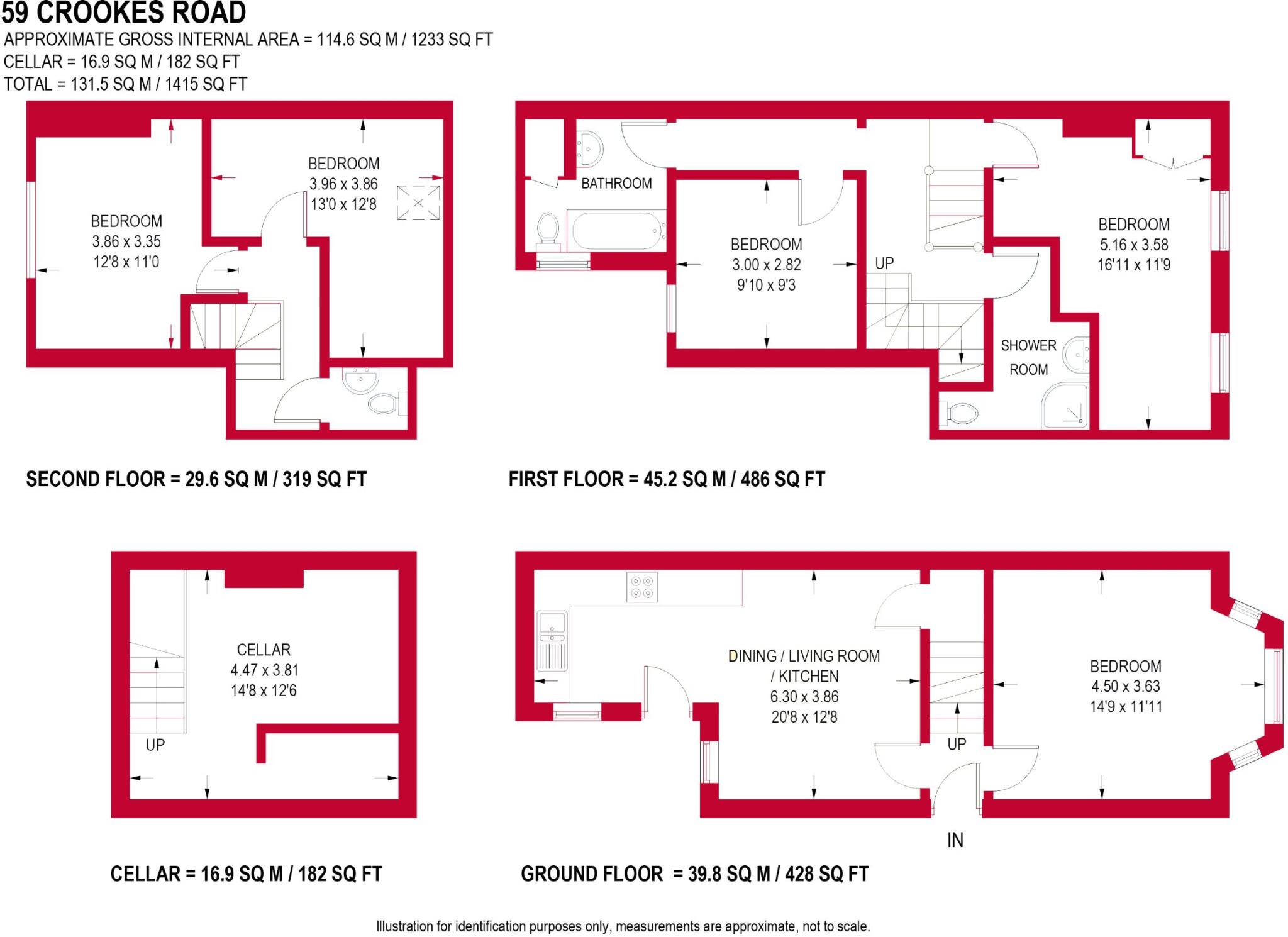 59 Crookes Road, Broomhill floorplan