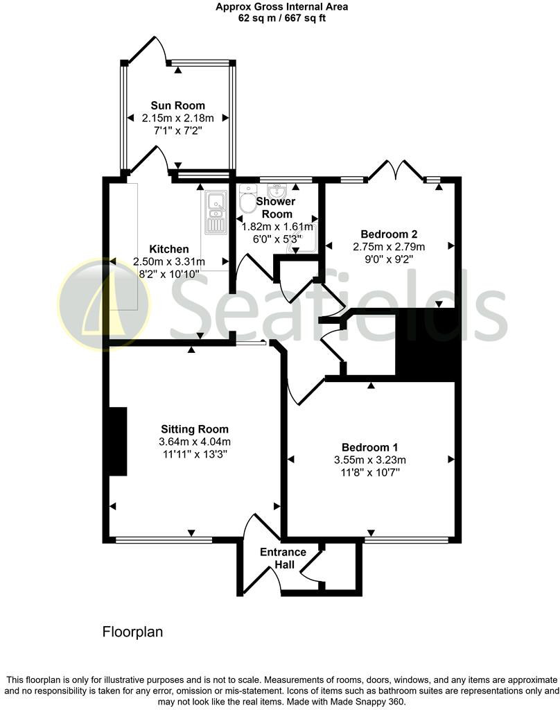 Grasmere Avenue, Appley, Ryde, PO33 1NU floorplan