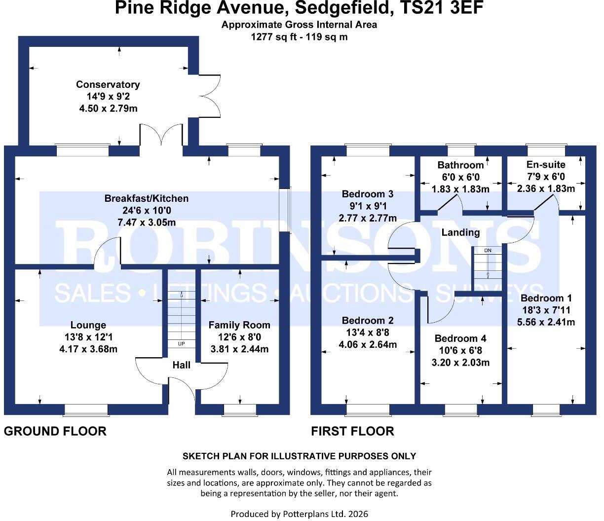 Pine Ridge Avenue, Sedgefield, Stockton-On-Tees floorplan