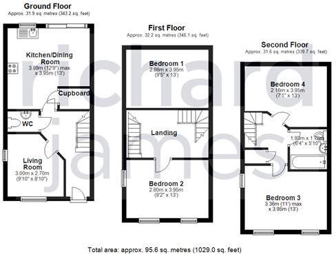 Homington Avenue, Badbury Park, Swindon, Wiltshire, SN3 floorplan