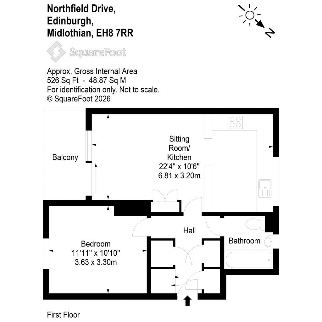 9/3 Northfield Drive, EDINBURGH, EH8 7RR floorplan